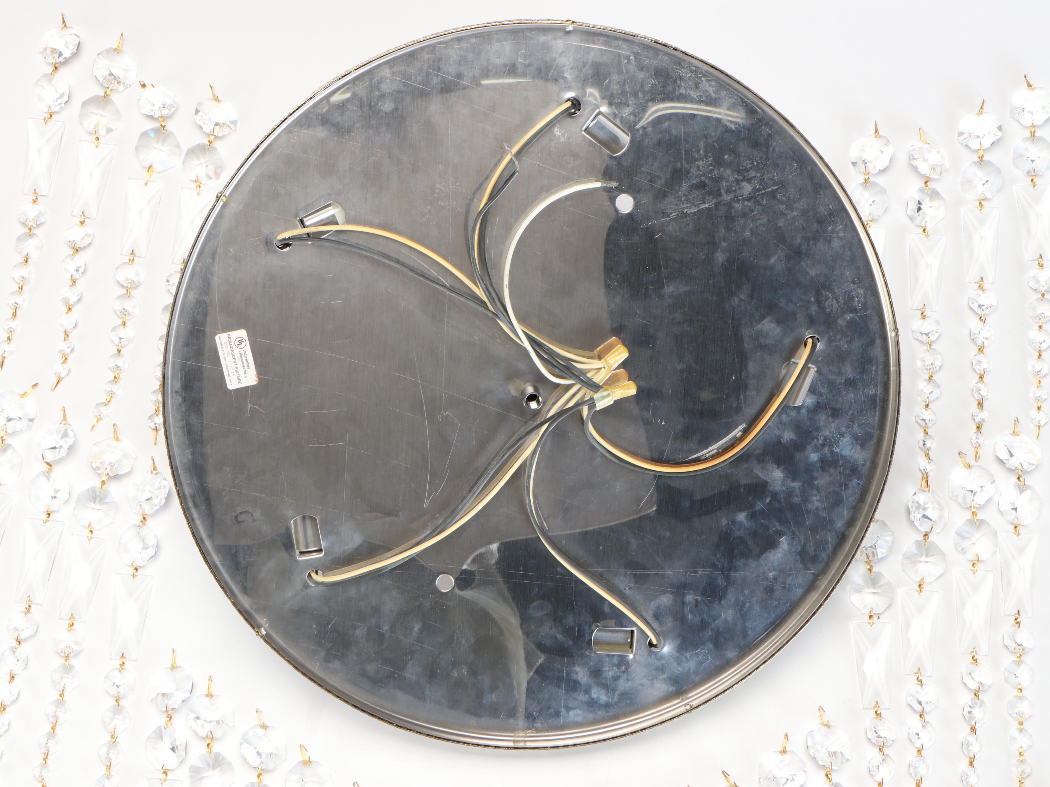 Cincinnati Music Hall Architectural Salvage Crystal Dome Ceiling Light