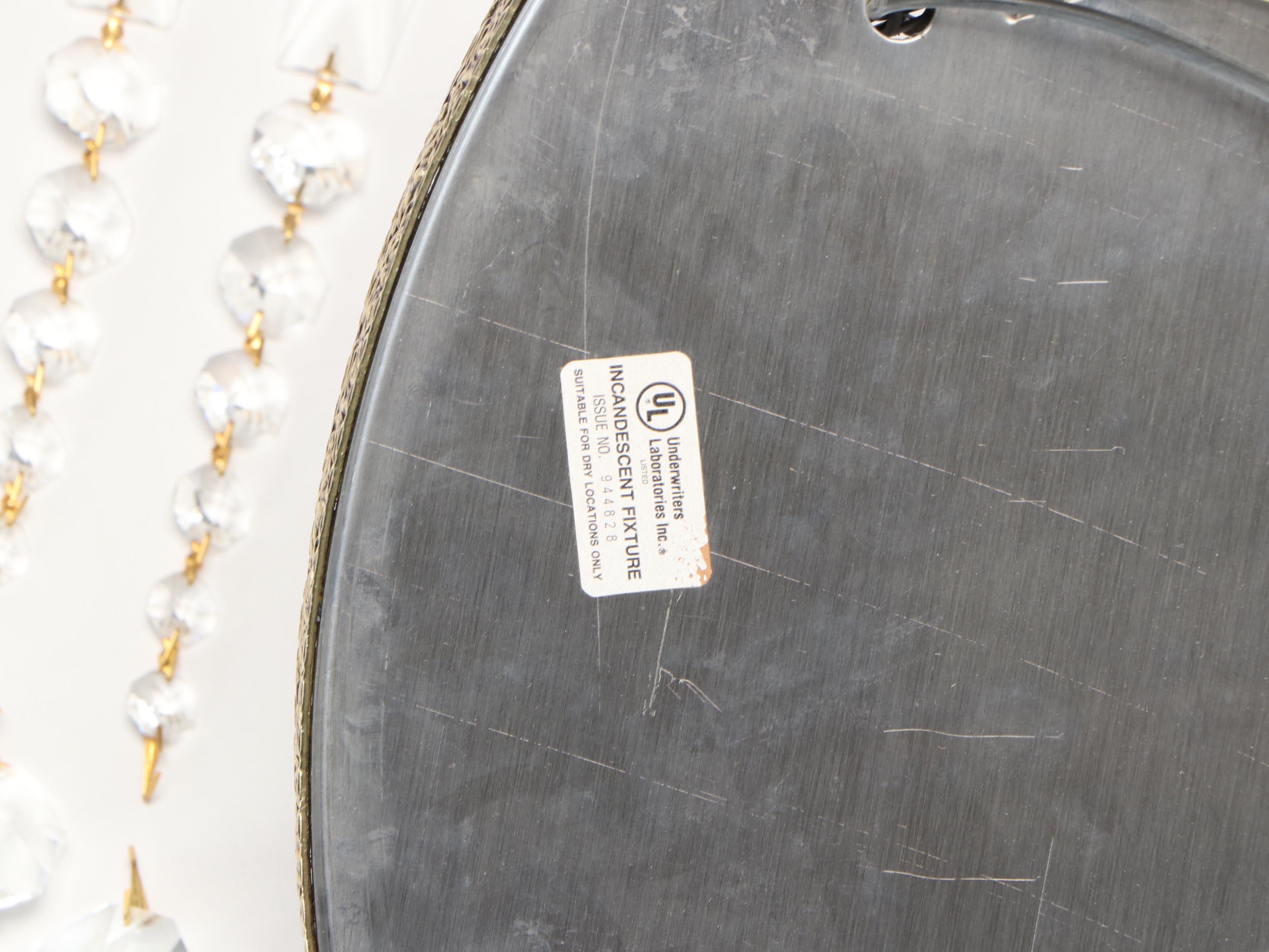 Cincinnati Music Hall Architectural Salvage Crystal Dome Ceiling Light