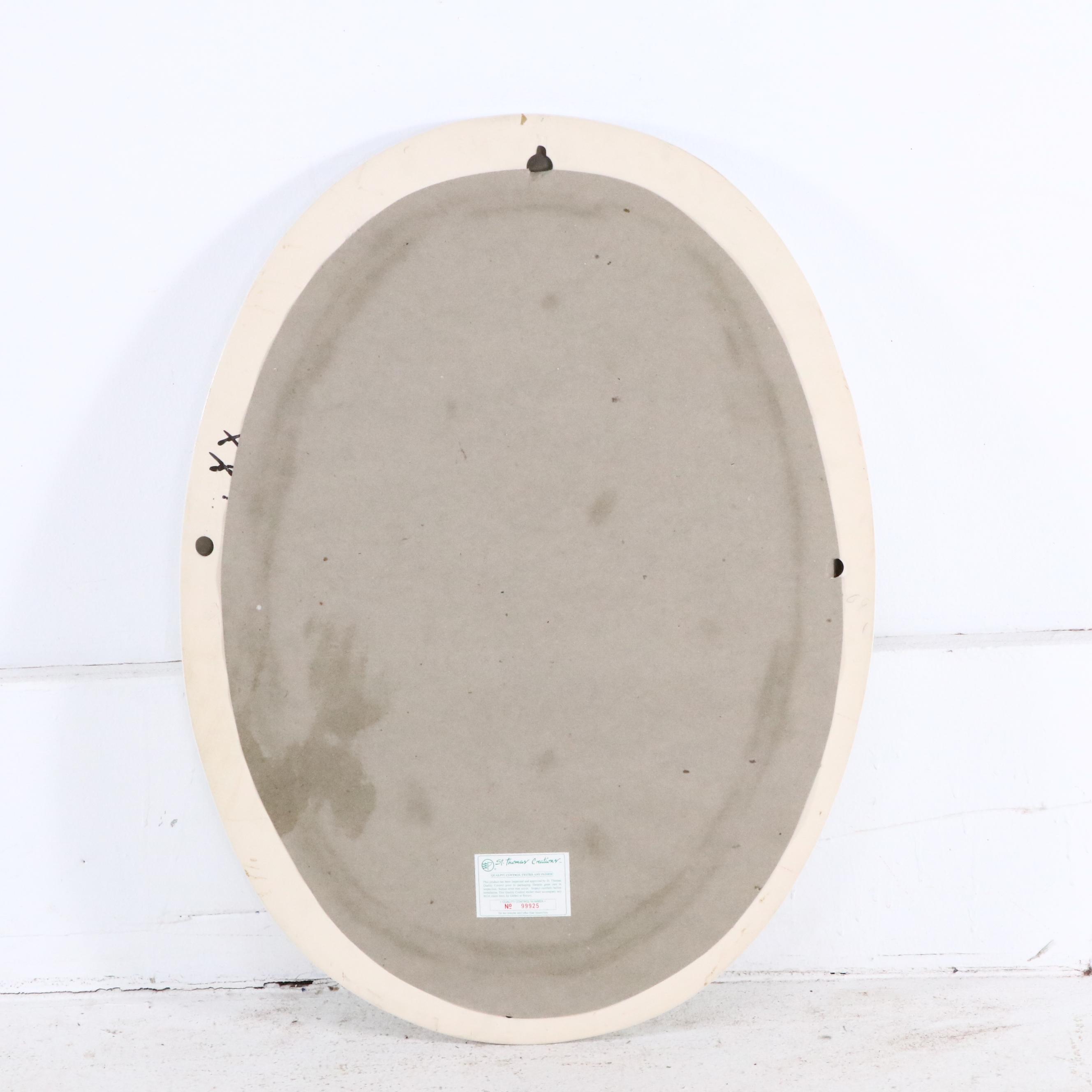 St. Thomas Creations Ceramic Oval Wall Mirror