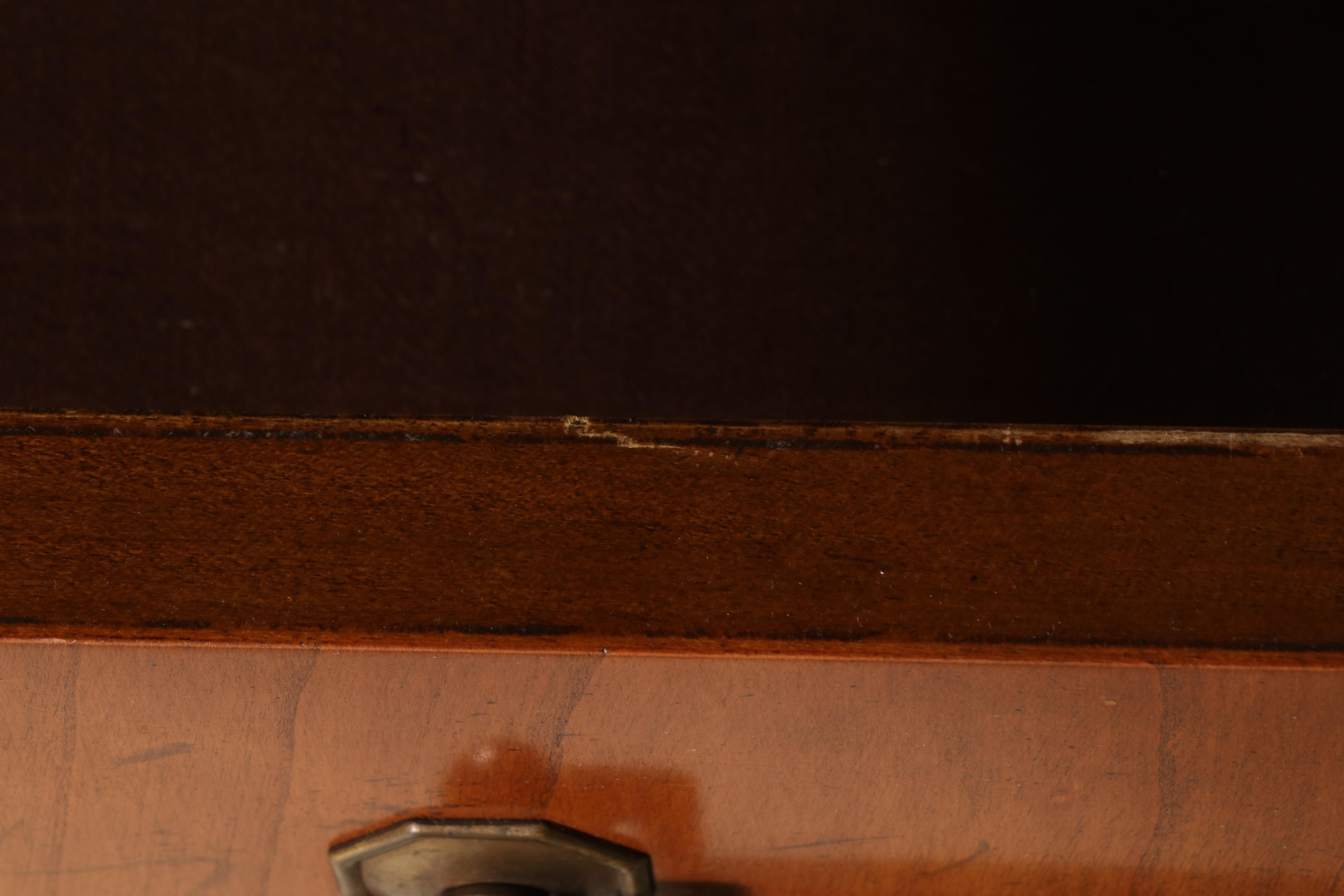 Hollywood Regency Style Wooden Desk and Chair, Mid-20th Century