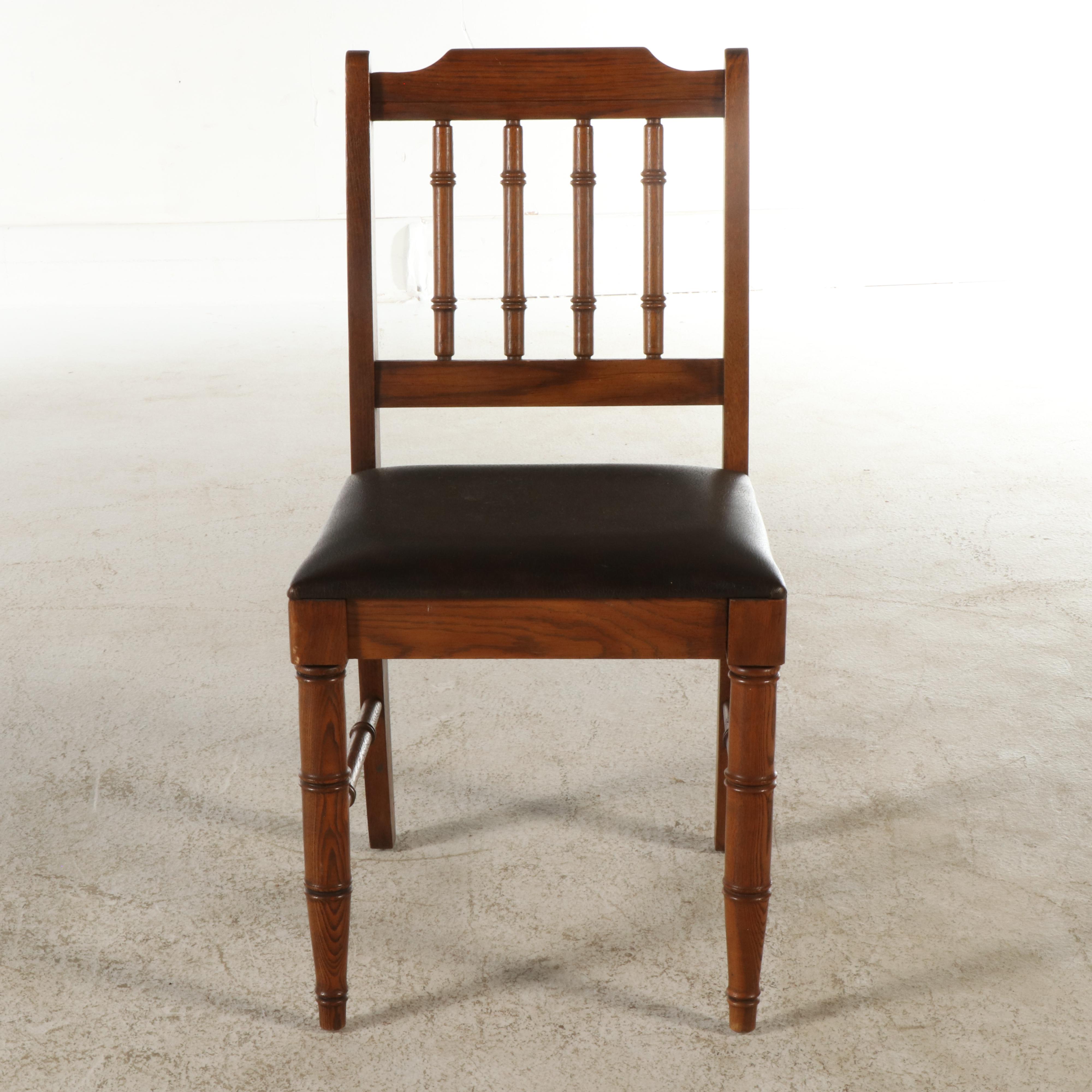Hollywood Regency Style Wooden Desk and Chair, Mid-20th Century