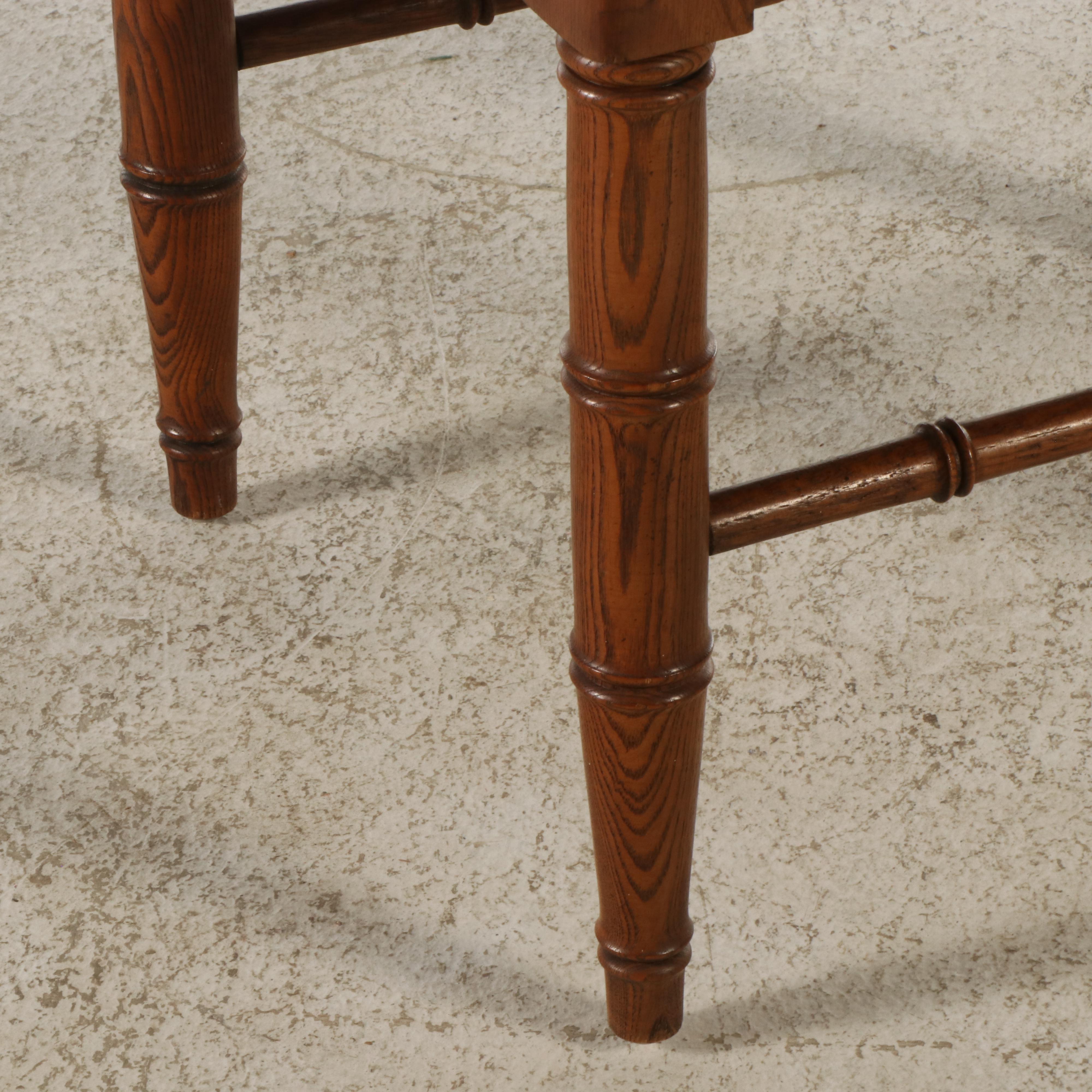 Hollywood Regency Style Wooden Desk and Chair, Mid-20th Century