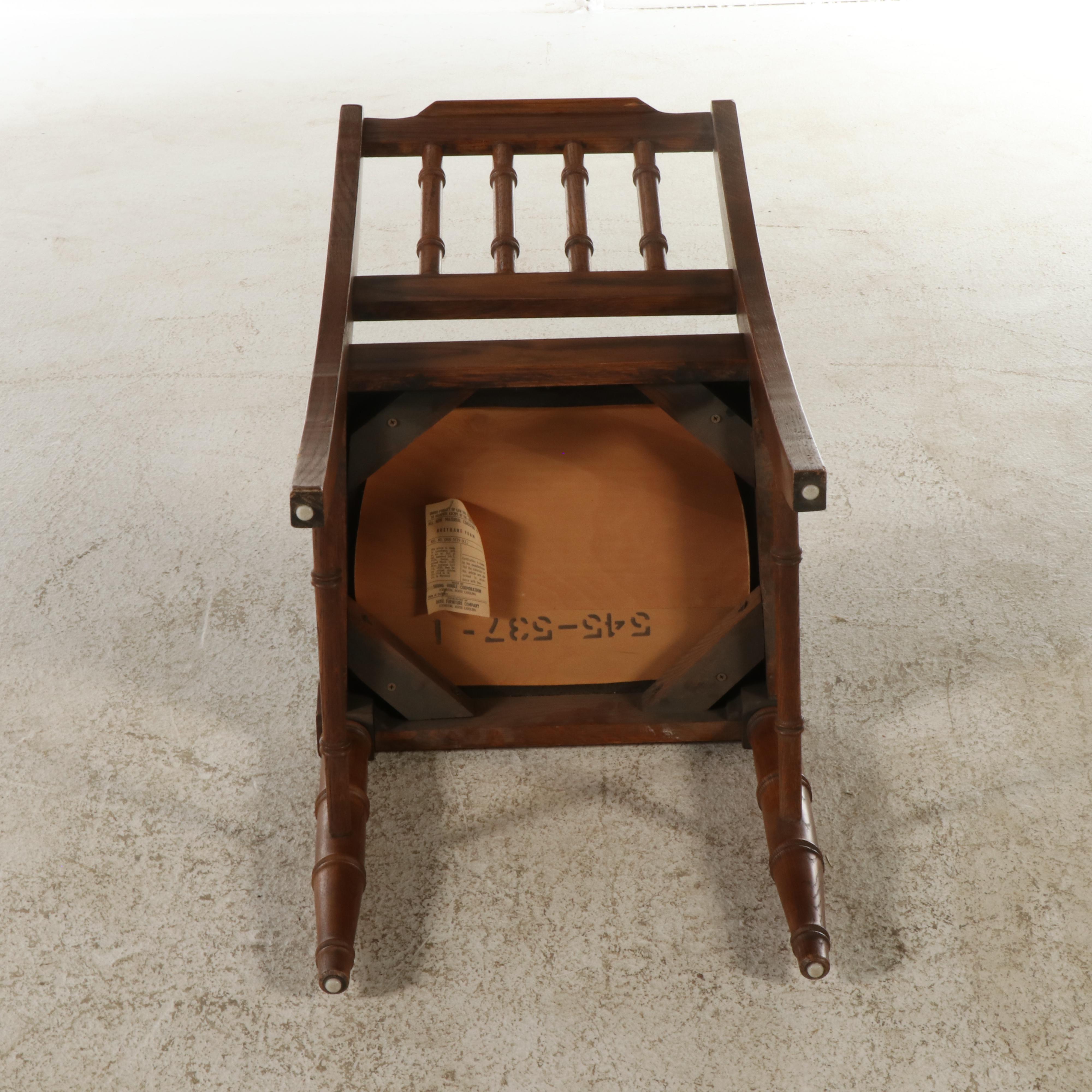 Hollywood Regency Style Wooden Desk and Chair, Mid-20th Century