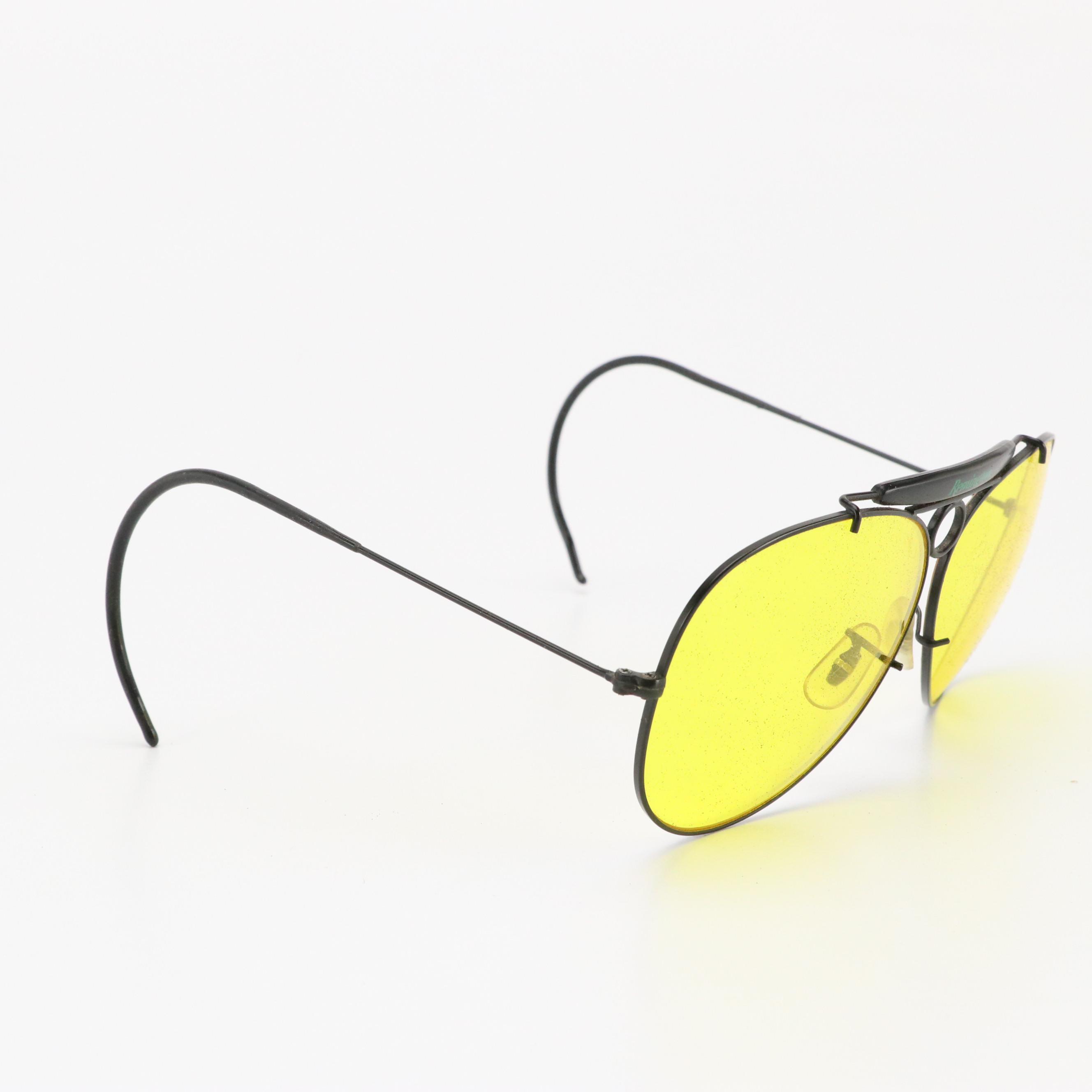 Remington Yellow Lens Aviator Shooting Glasses in Case