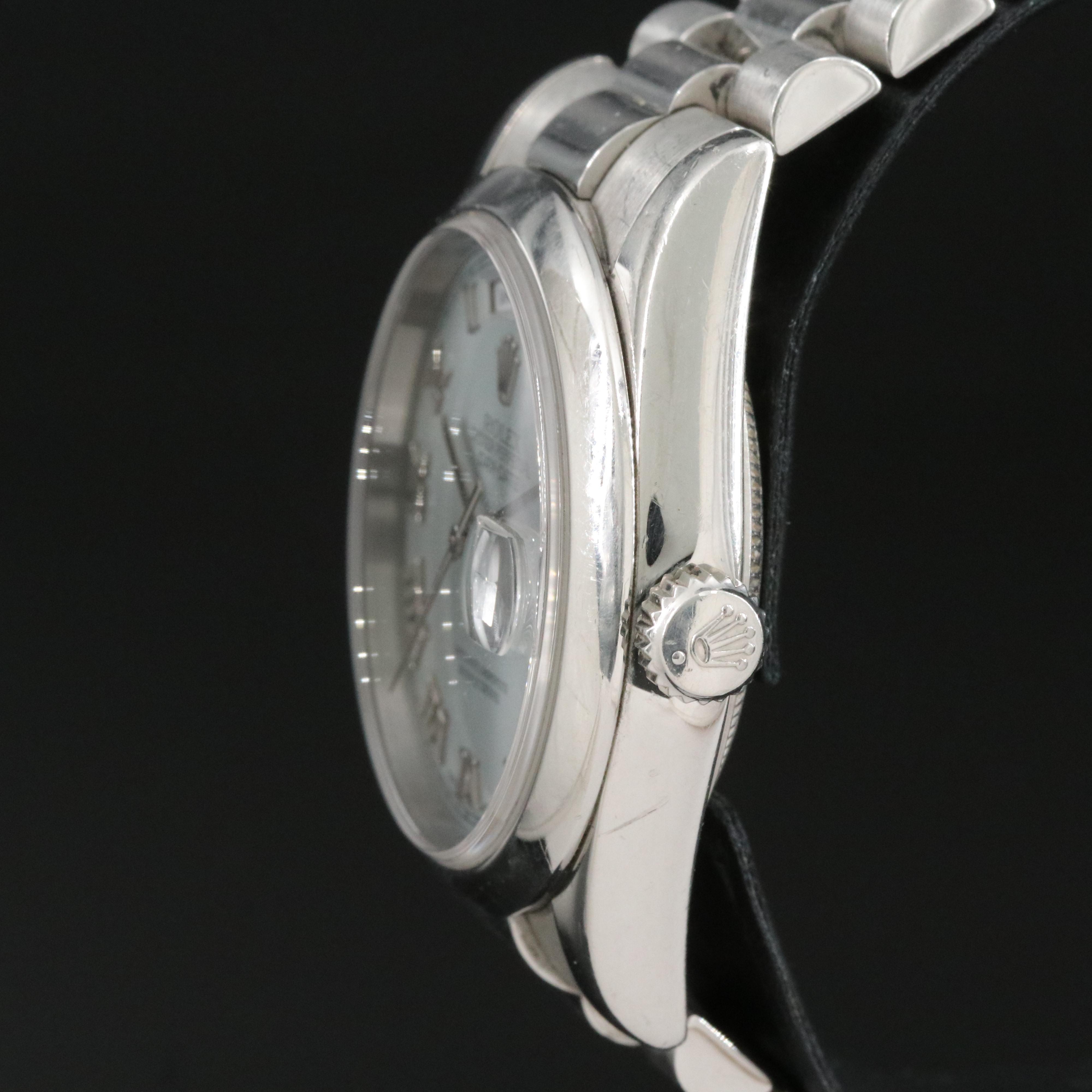 Rolex Day-Date 118206 Ice Blue 36mm Platinum Automatic Watch