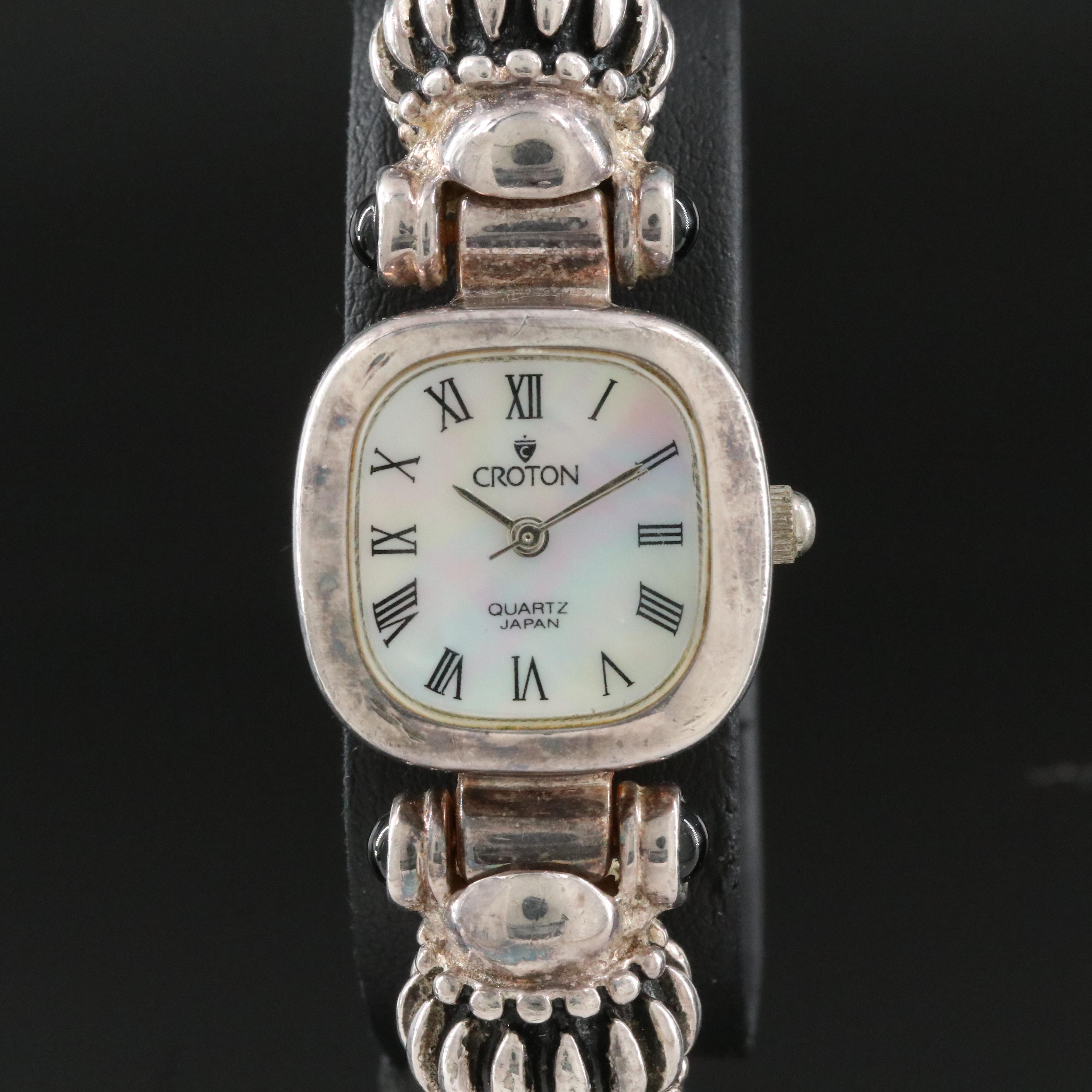 Croton Mother-of-Pearl 21mm Sterling Silver Quartz Watch