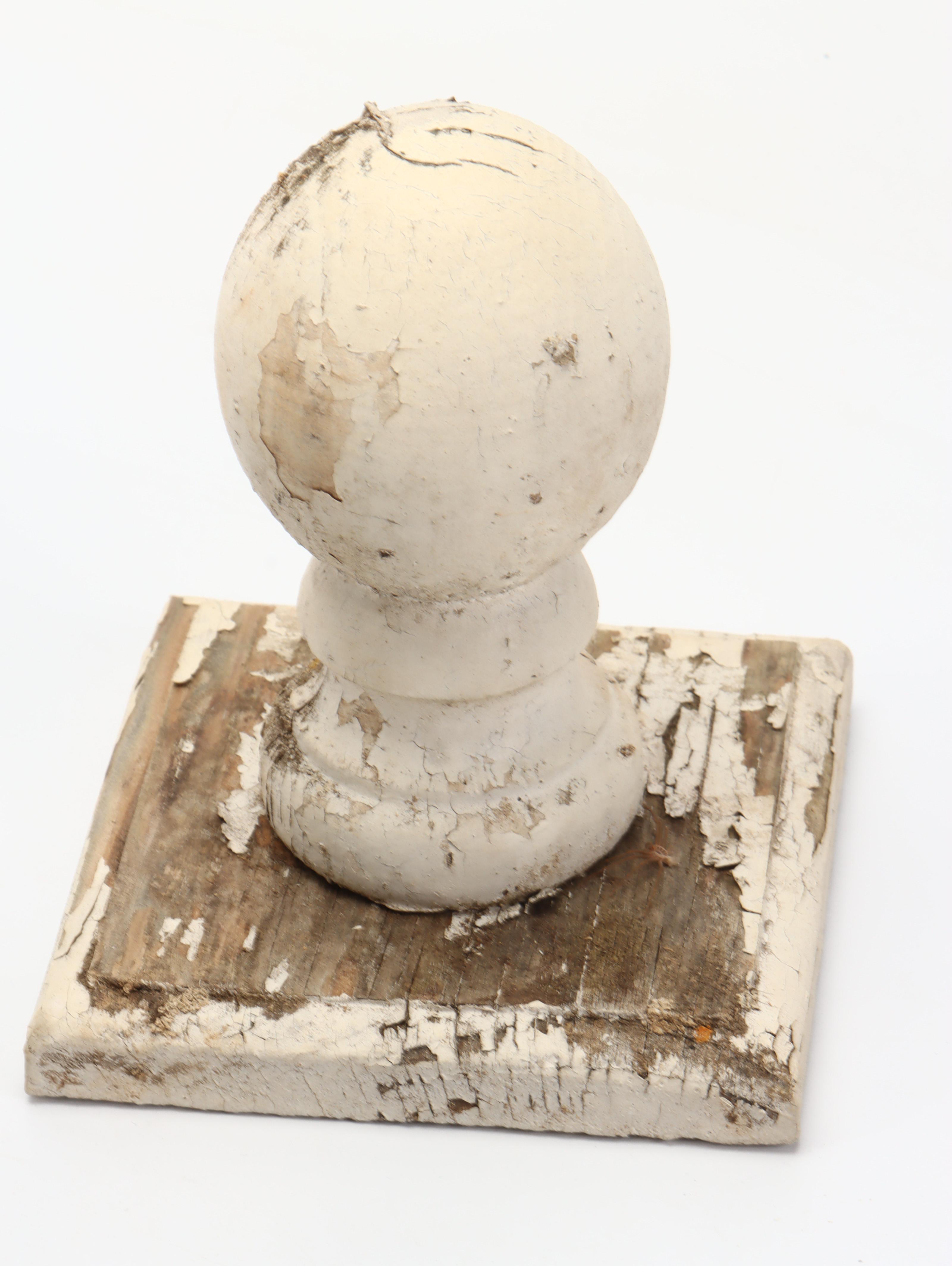 Wooden Banister Finials and End Caps with Wall Hangings and Ceramic Lidded Jars