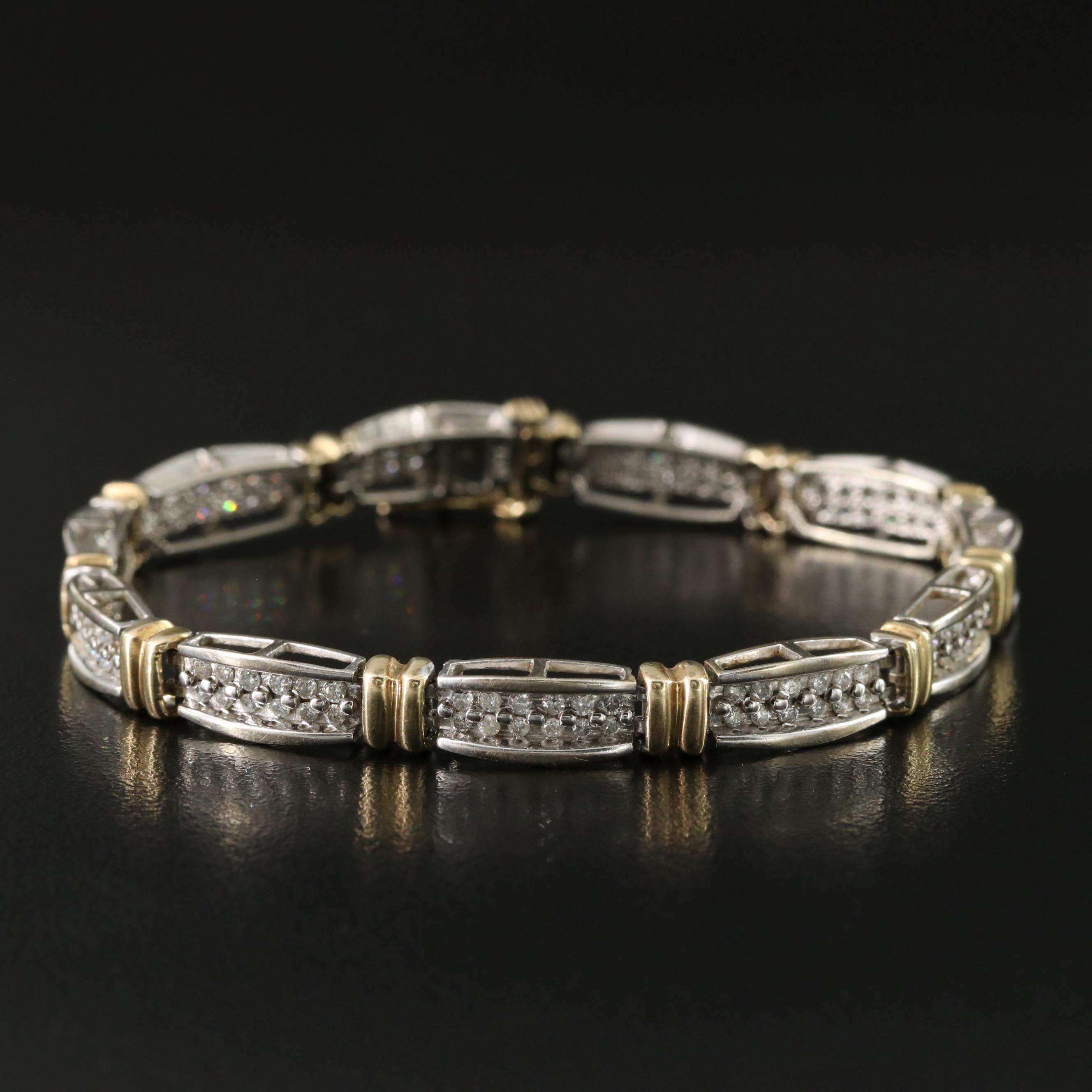 14K Two-Tone 1.98 CTW Diamond Bracelet