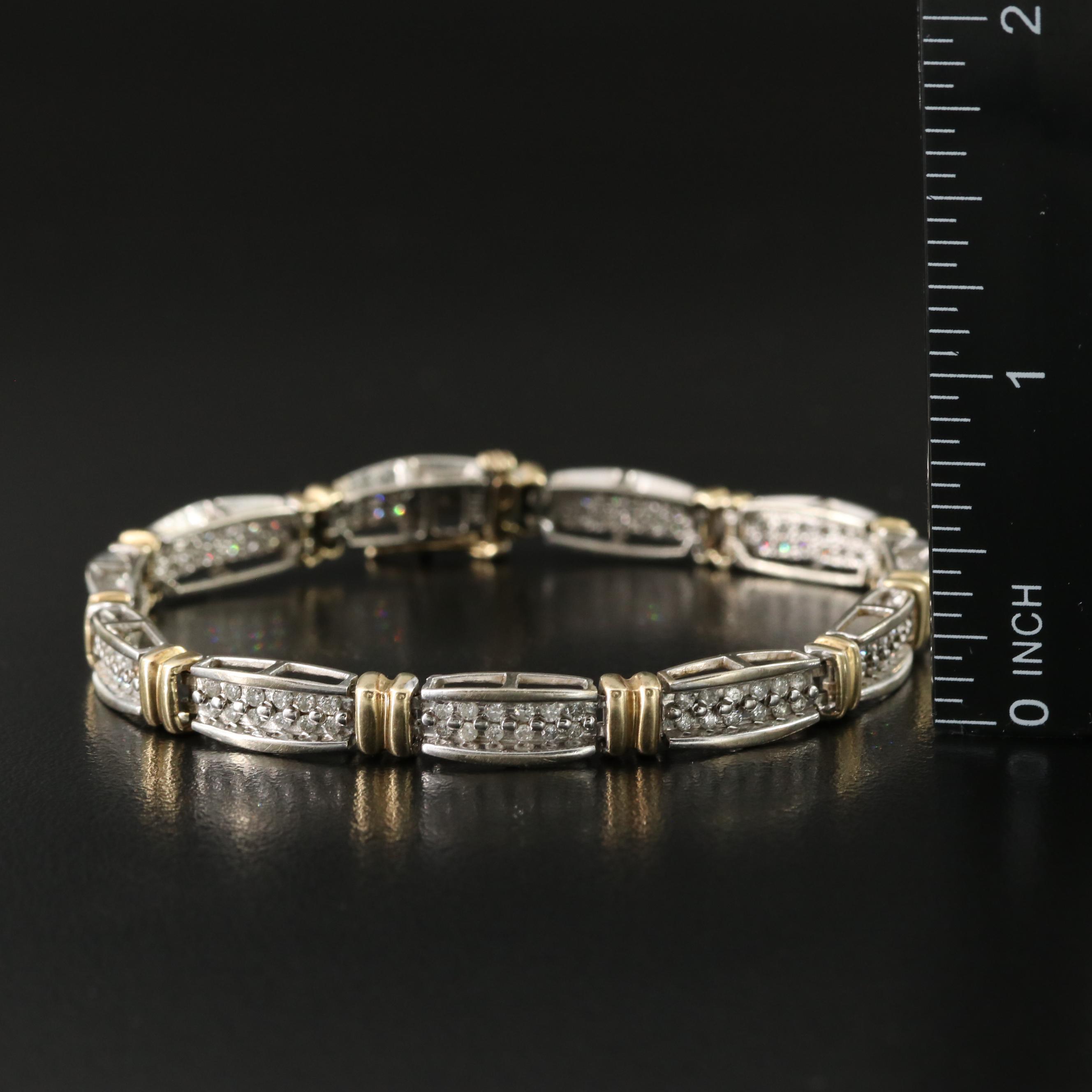14K Two-Tone 1.98 CTW Diamond Bracelet