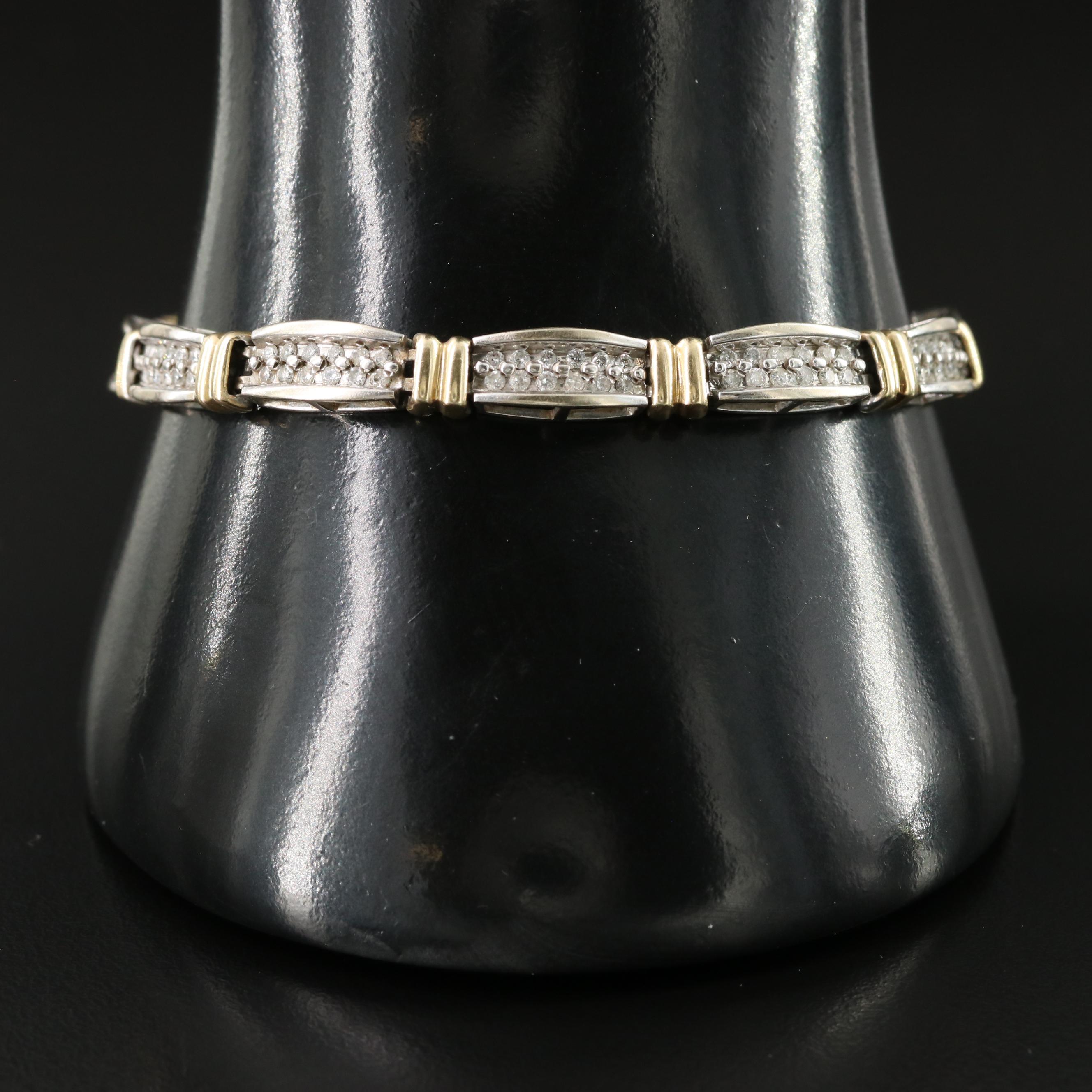14K Two-Tone 1.98 CTW Diamond Bracelet