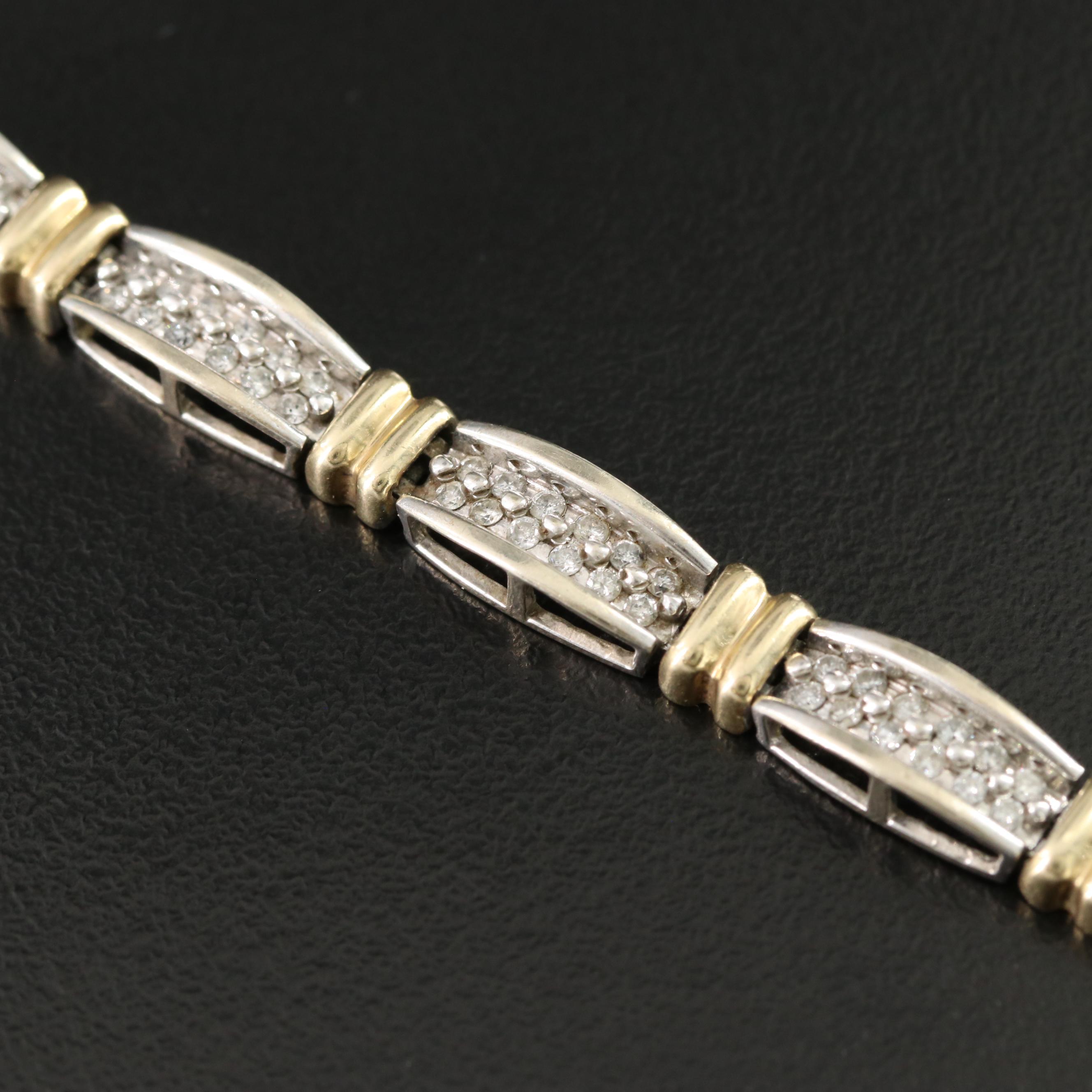14K Two-Tone 1.98 CTW Diamond Bracelet
