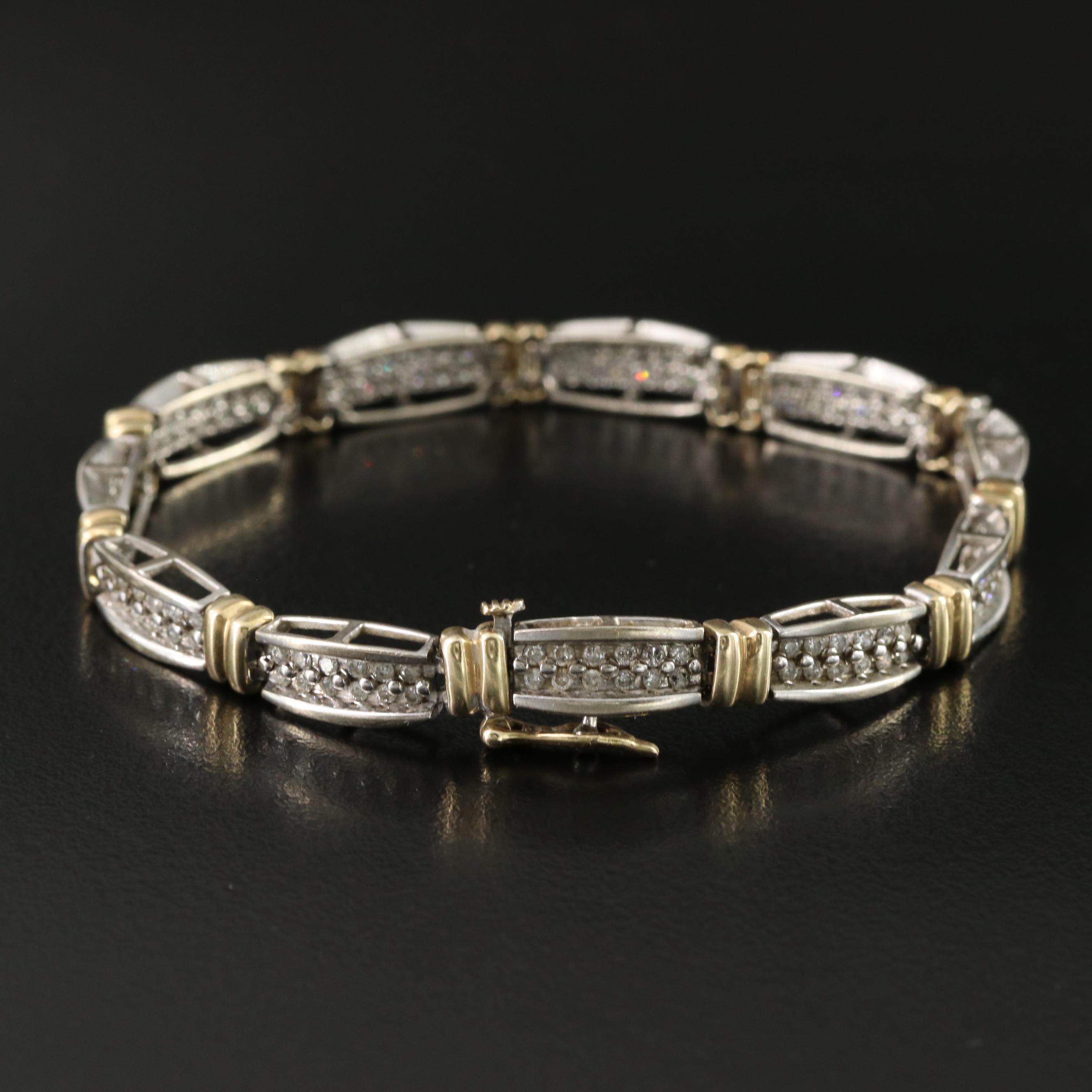 14K Two-Tone 1.98 CTW Diamond Bracelet