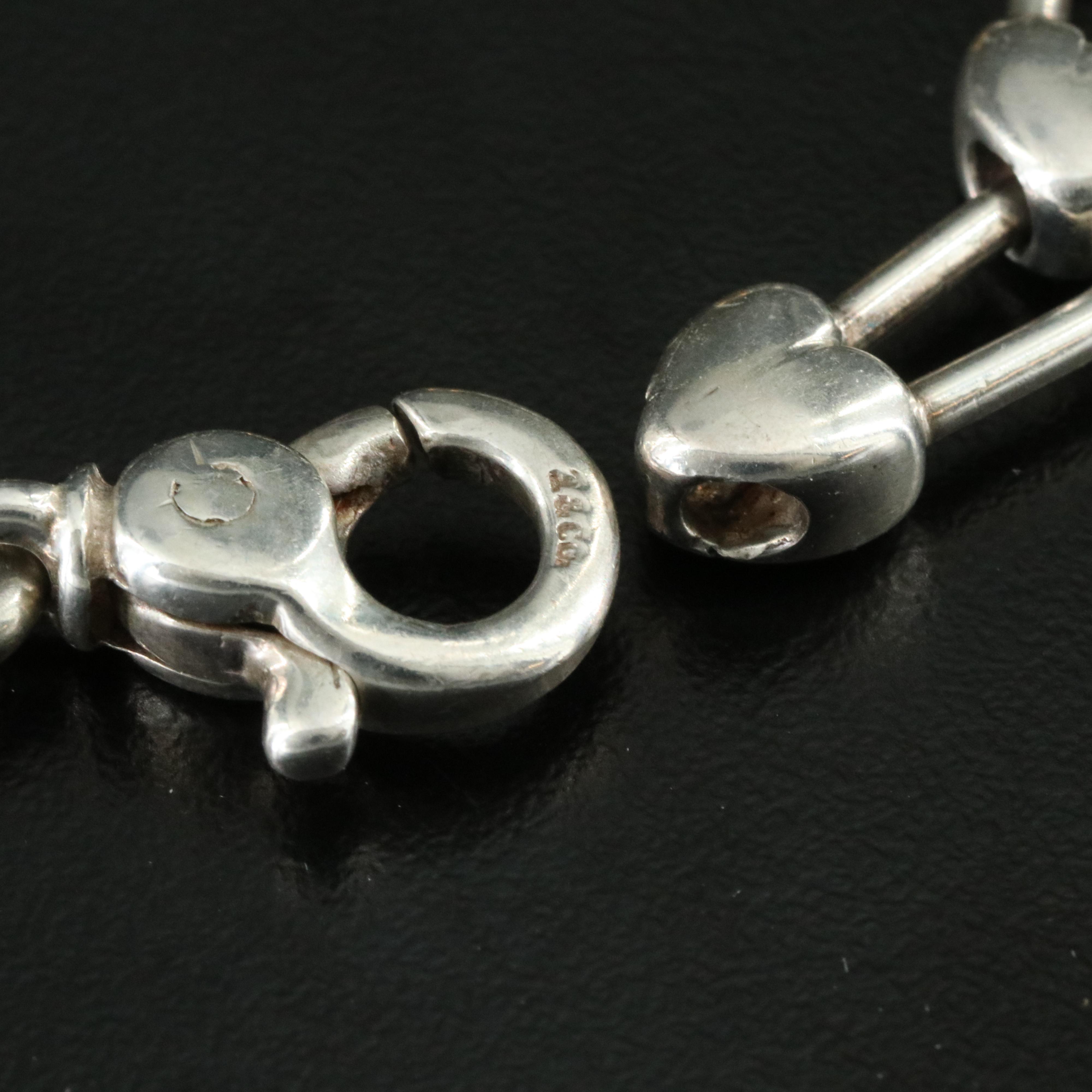 Tiffany & Co. Sterling Hearts Padlock Bracelet with 18K Accent