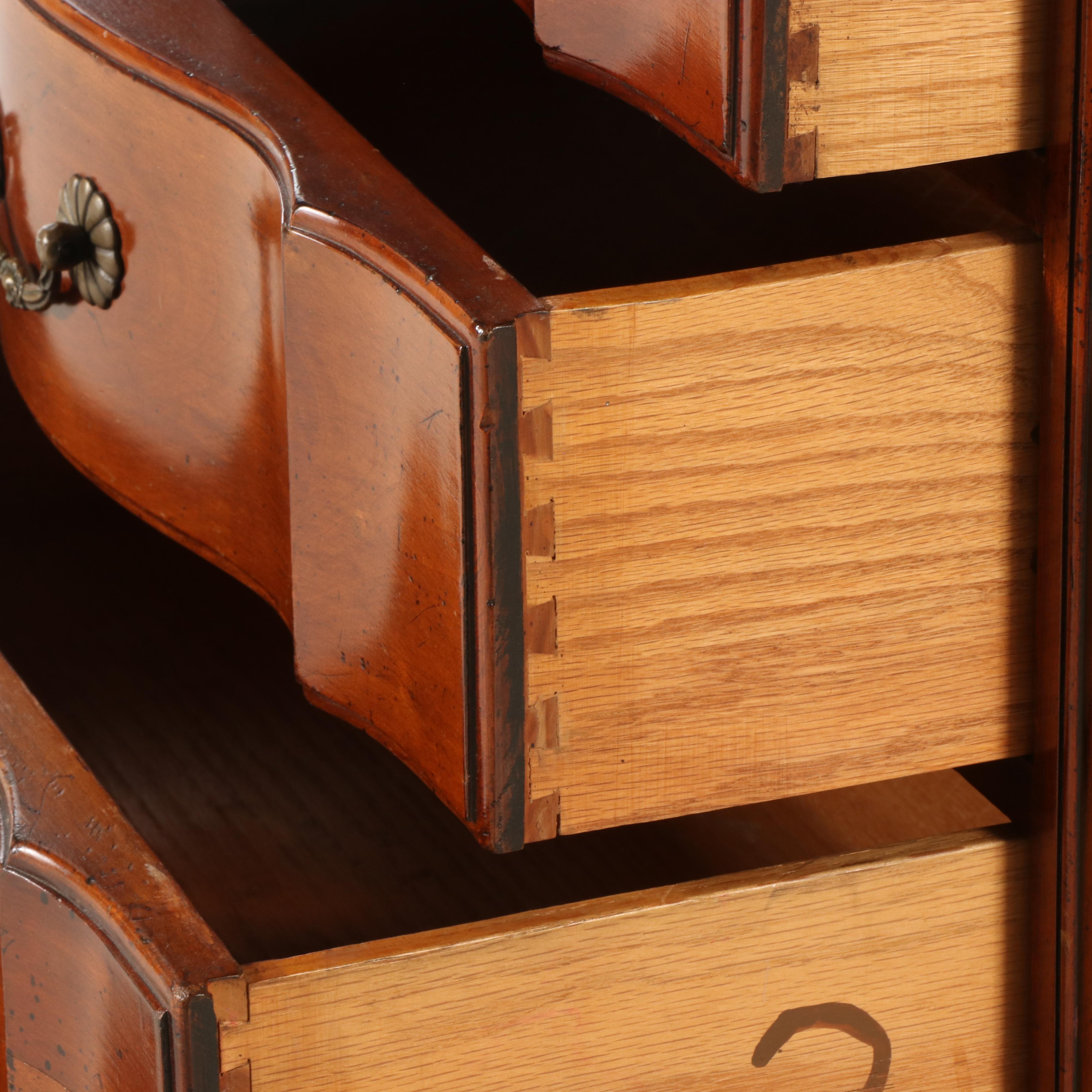 Pair of French Provincial Style Cherry Nightstands, Mid to Late 20th Century