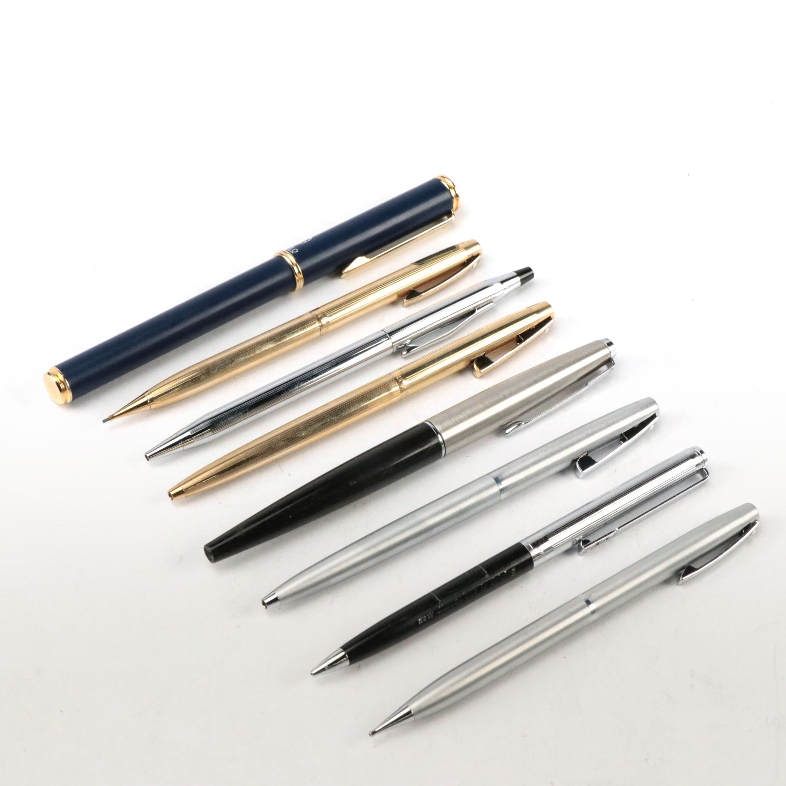 Cross, Parker, Sheaffer and Galileo Fountain Pen with Pencils