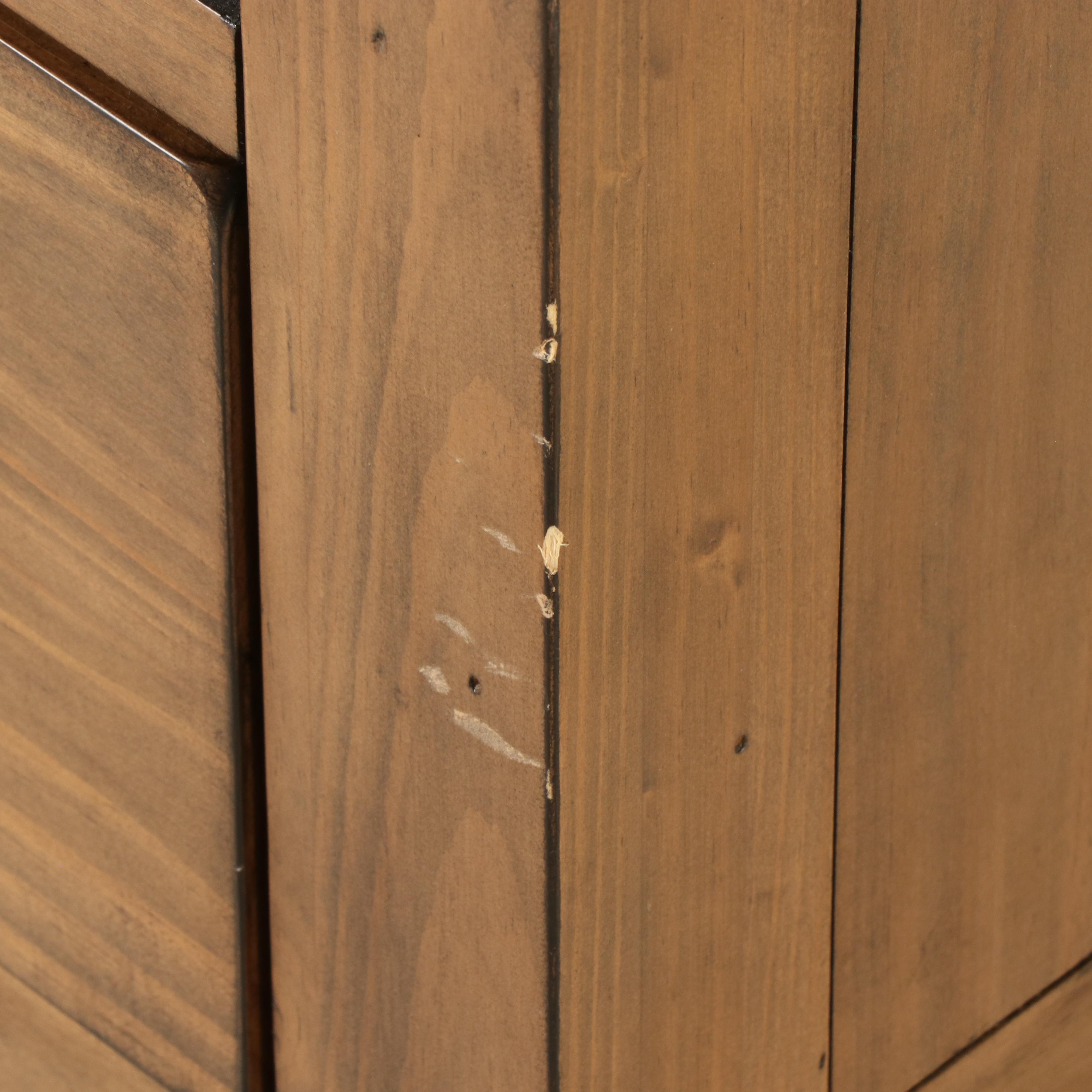 Contemporary Six-Drawer Wooden Chest