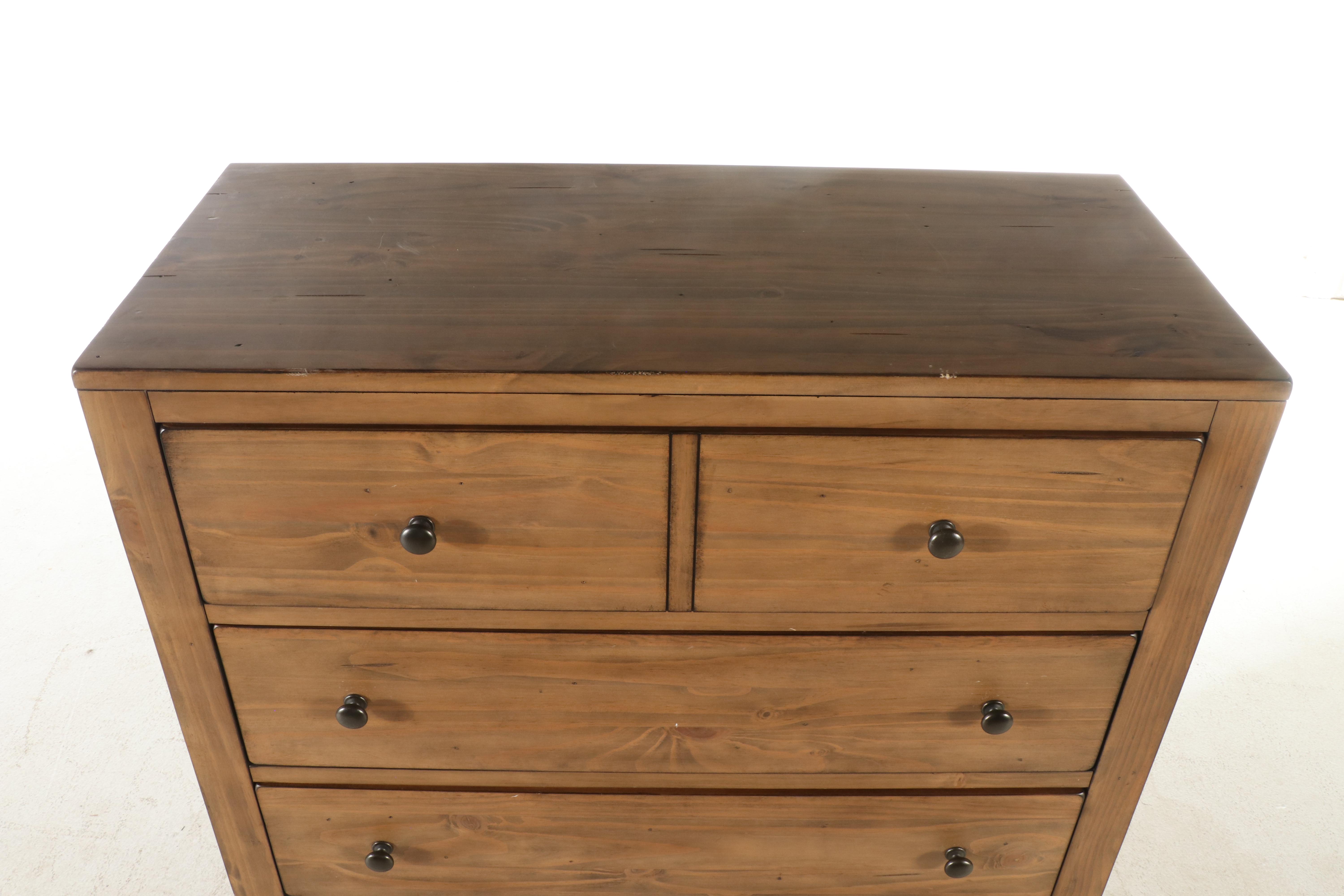 Contemporary Six-Drawer Wooden Chest