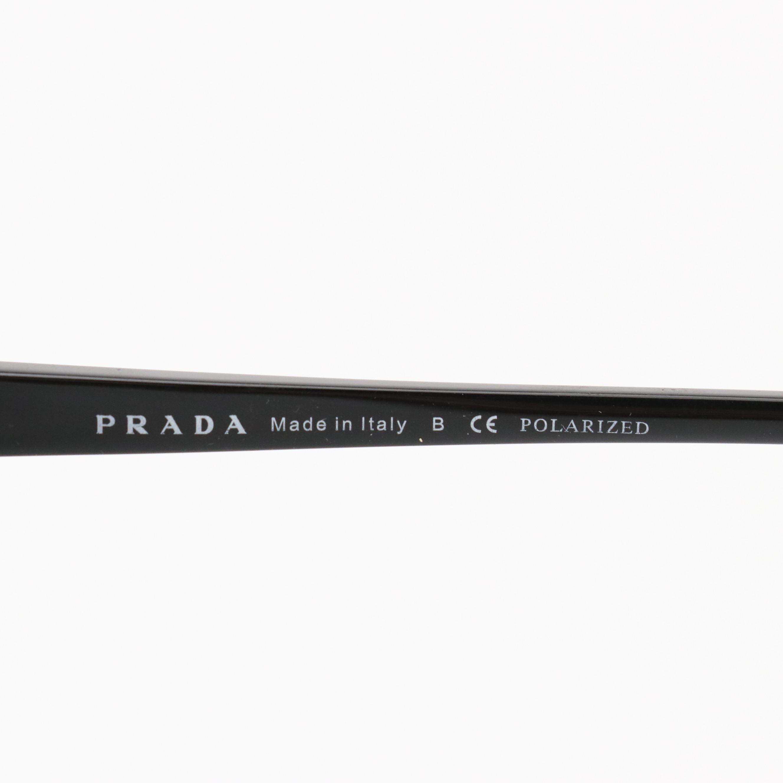Prada SPR01O Polarized Square Sunglasses