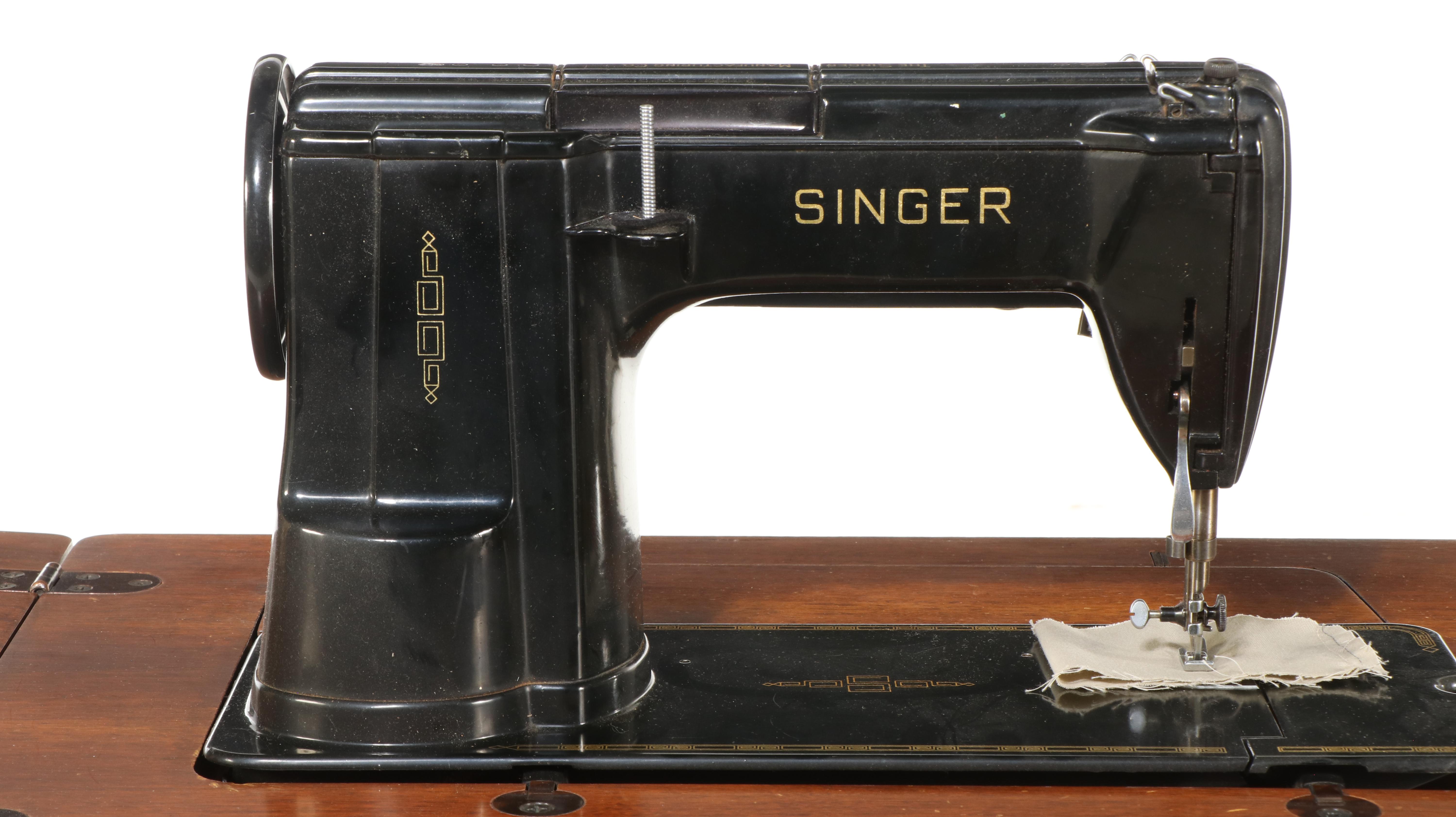 Singer Model 301 Sewing Machine with Sewing Table and Accesories