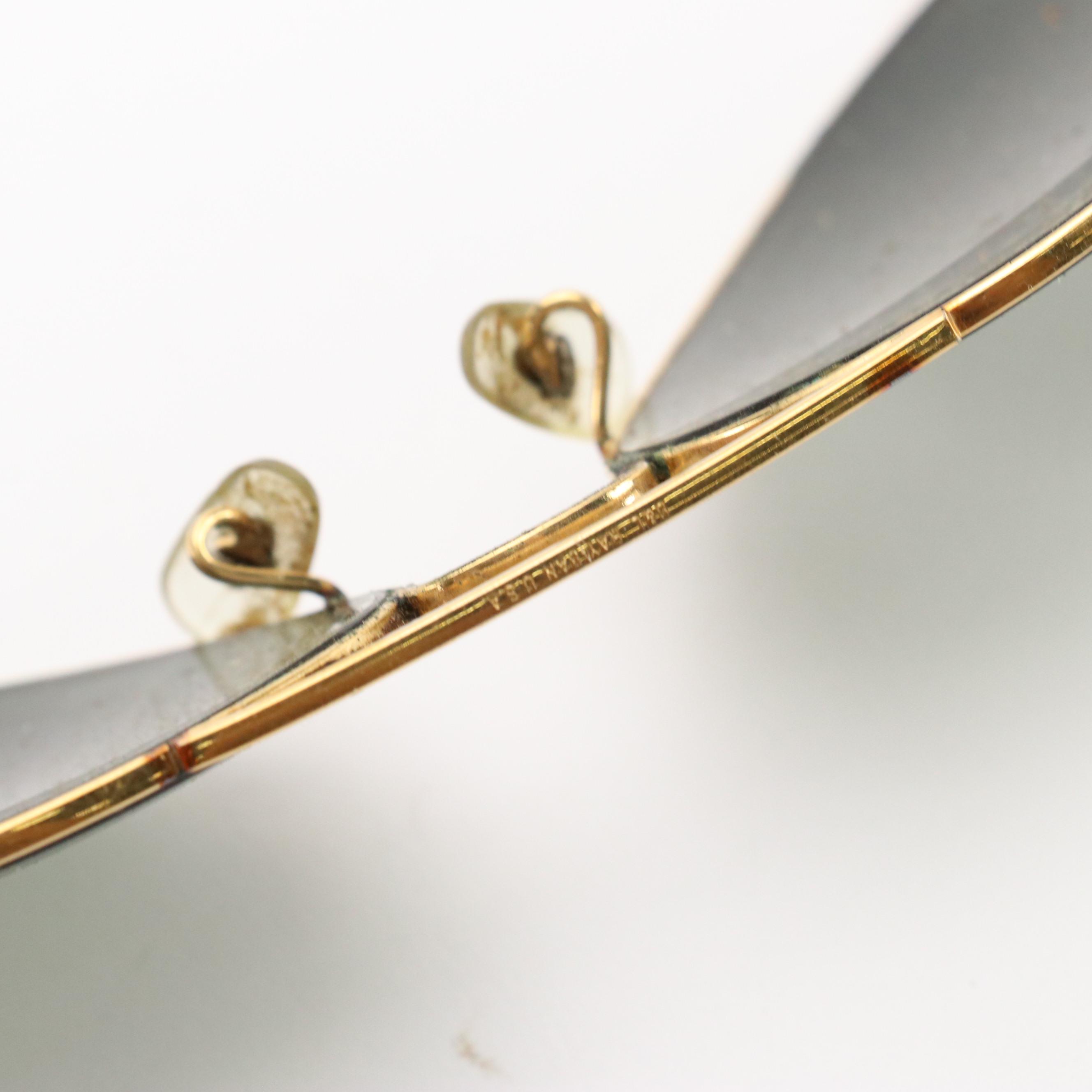 Men's Vintage Bausch & Lomb Ray-Ban Large Aviator Sunglasses with Case