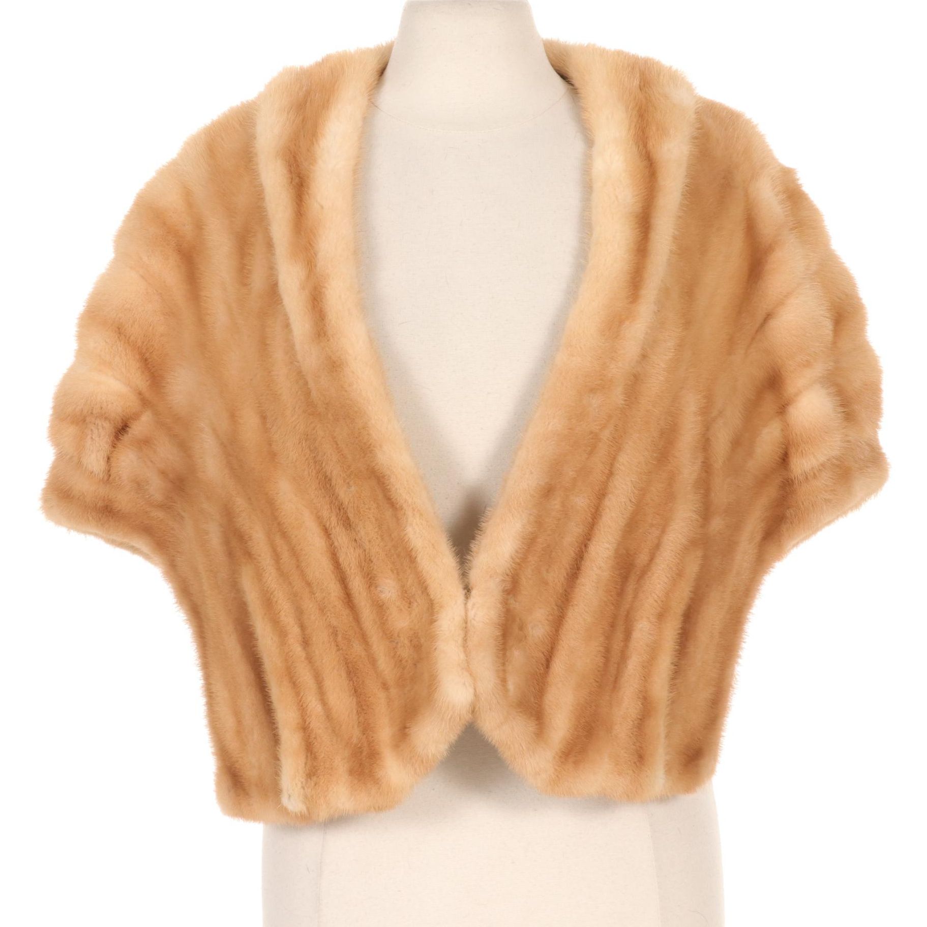 Emba Natural Pale Brown Mink Fur Stole