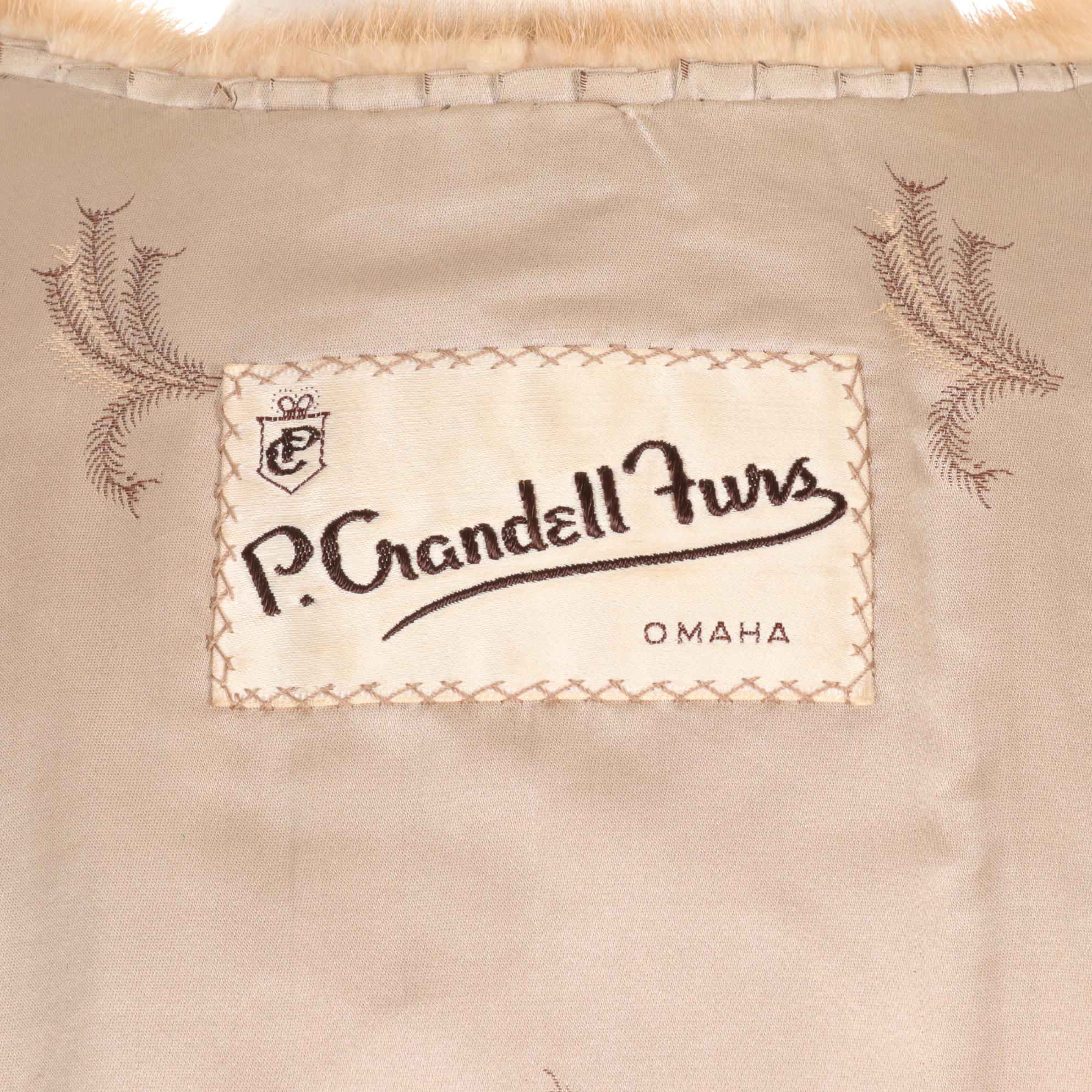 Emba Natural Pale Brown Mink Fur Stole