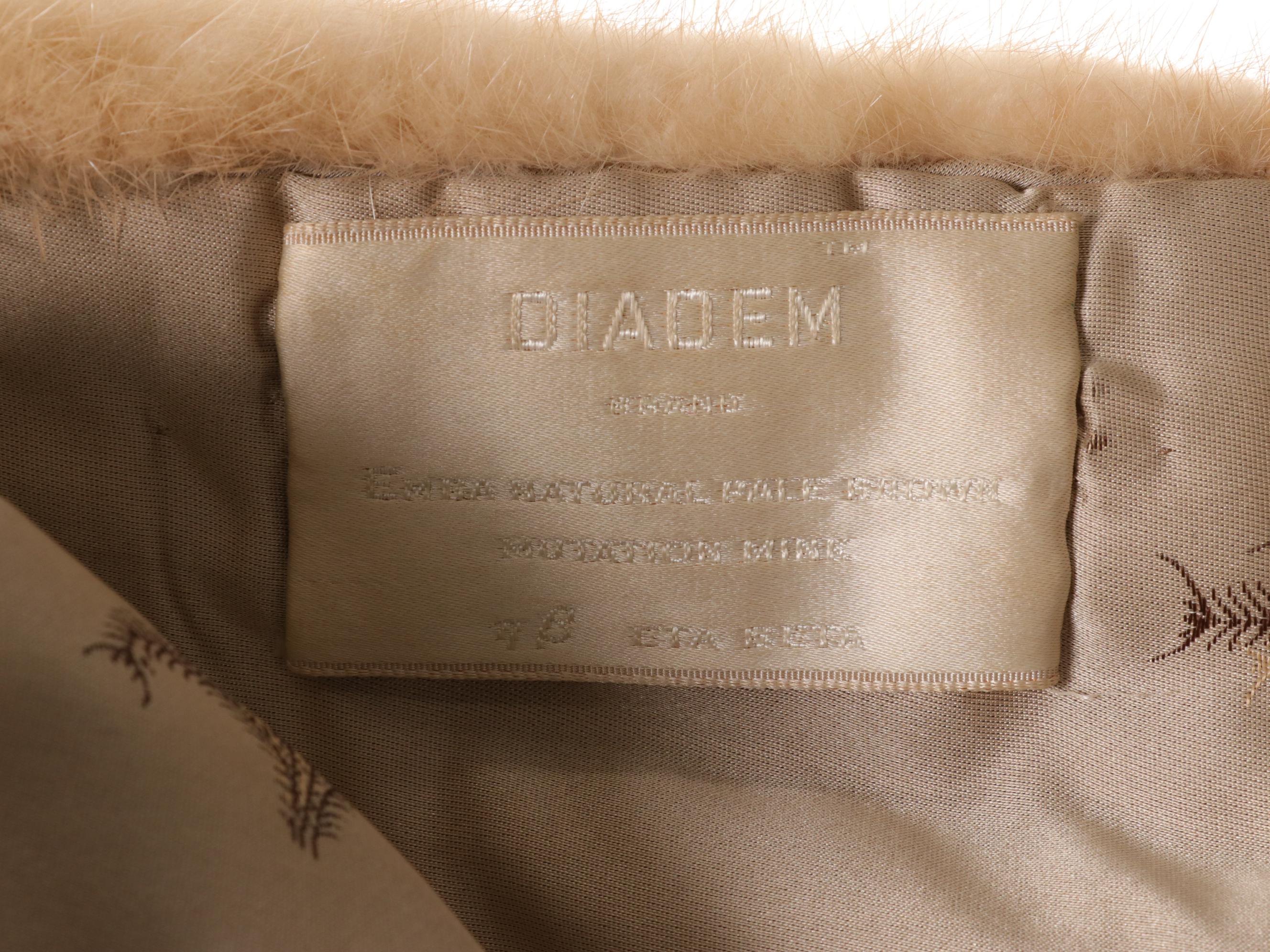 Emba Natural Pale Brown Mink Fur Stole