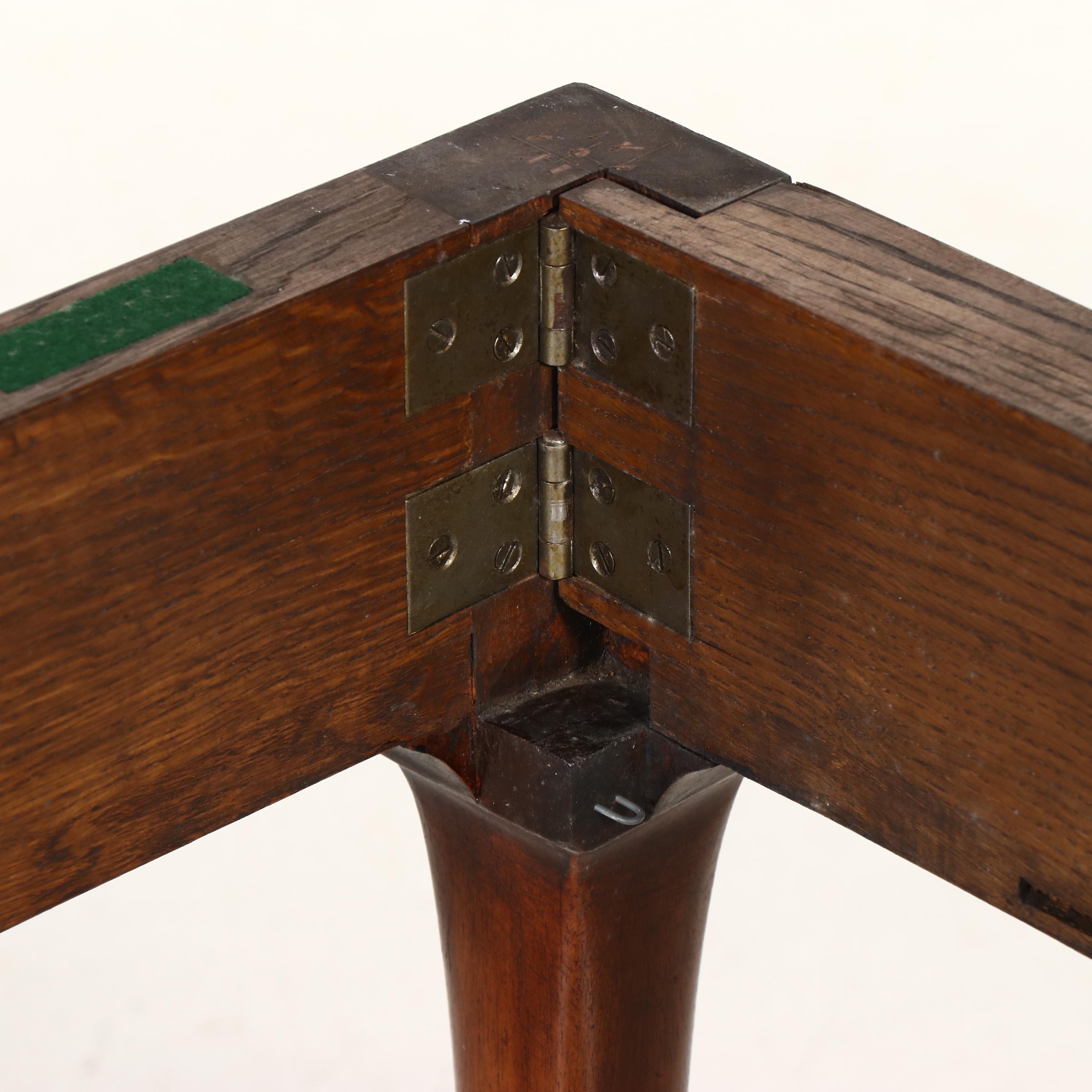 English Oak Flip-Top Games Table