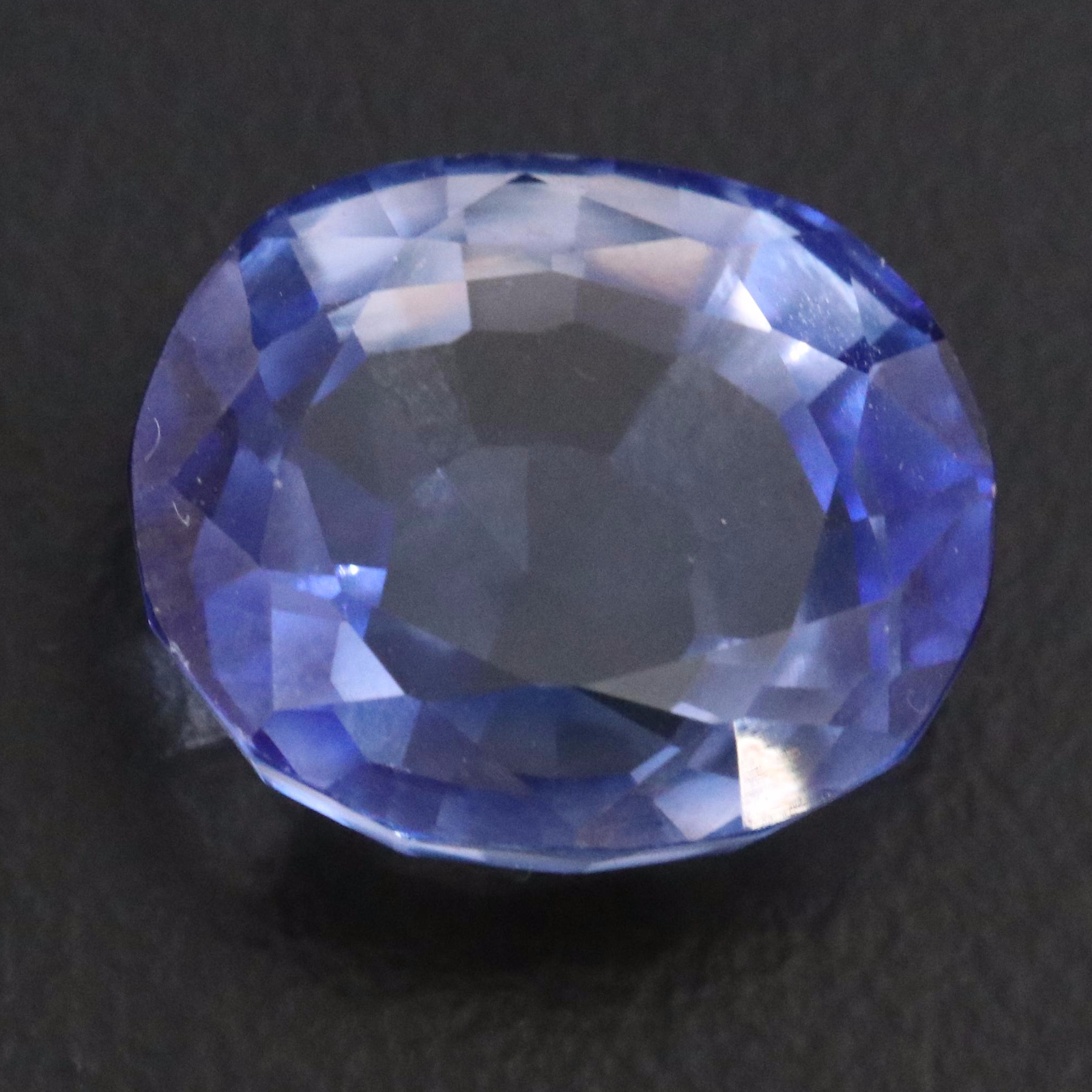 Loose 11.92 CT Lab Grown Sapphire