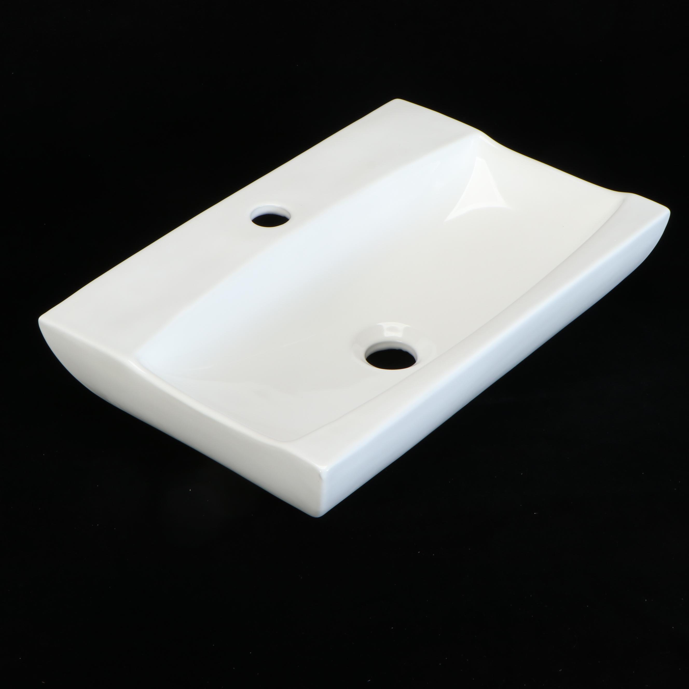 Rectangular Porcelain Vessel Sink