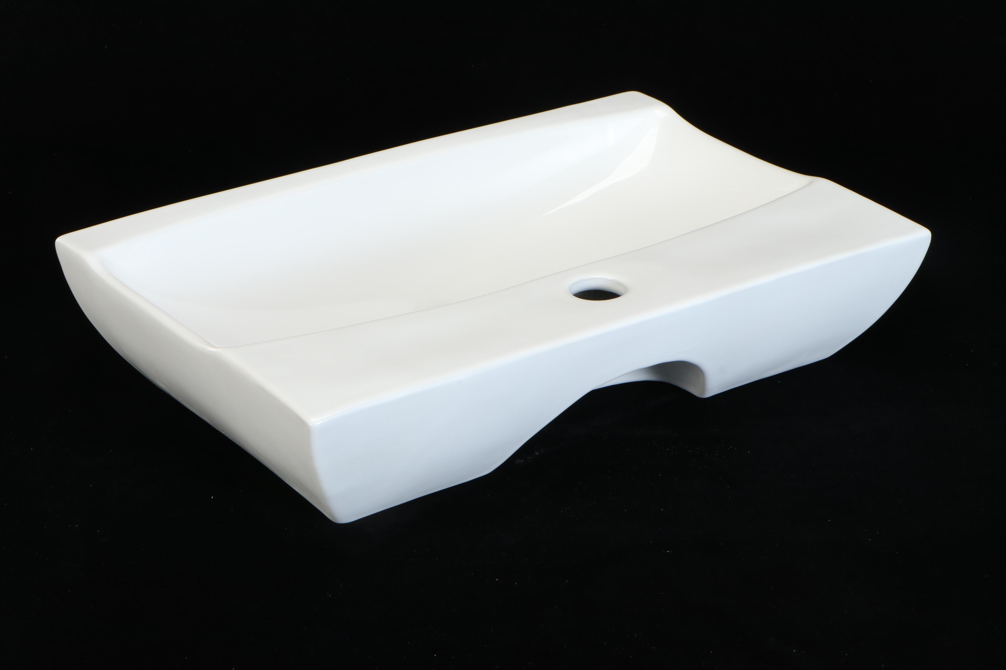 Rectangular Porcelain Vessel Sink