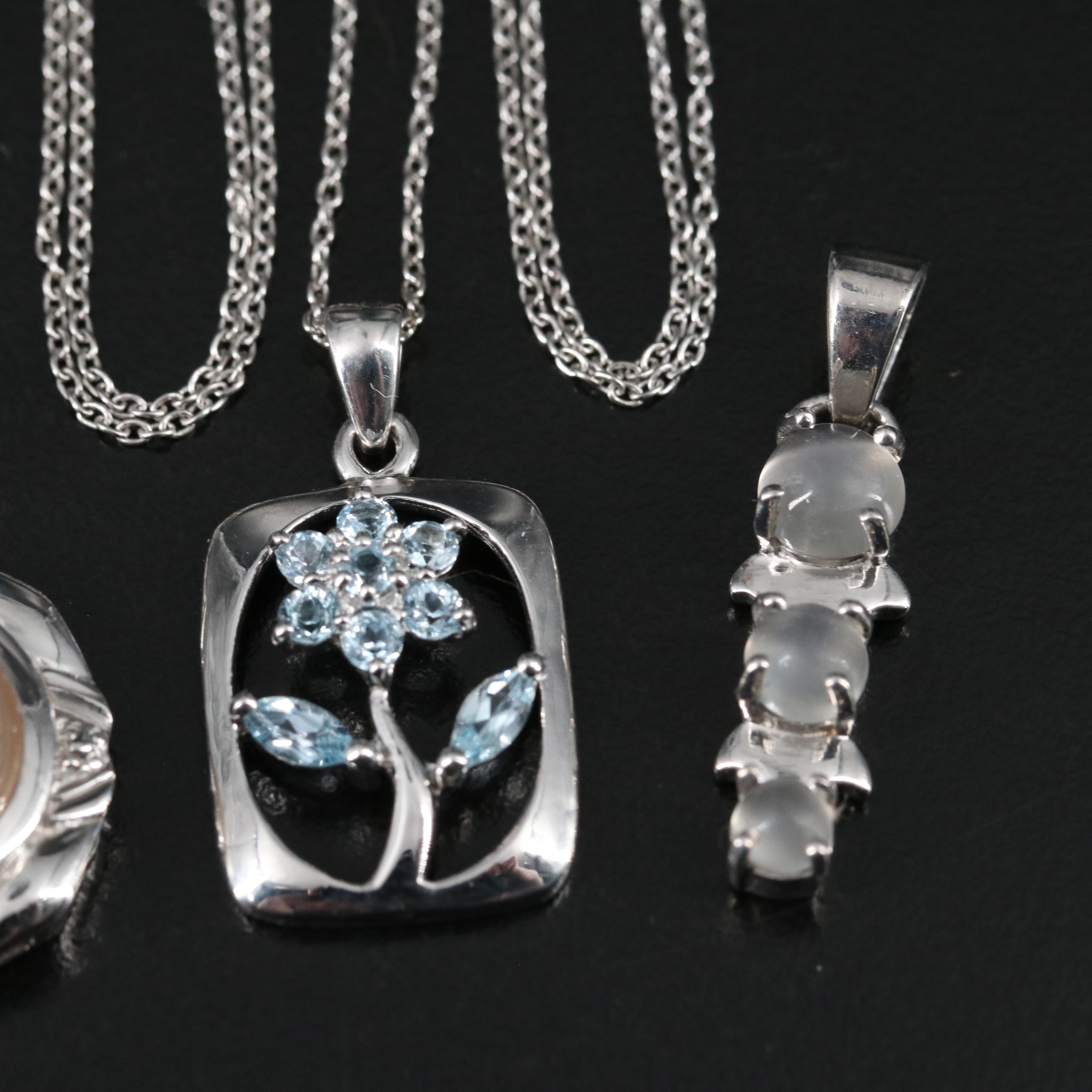 14 Assorted Sterling Silver Rings, Necklaces, Earrings, and Pendants