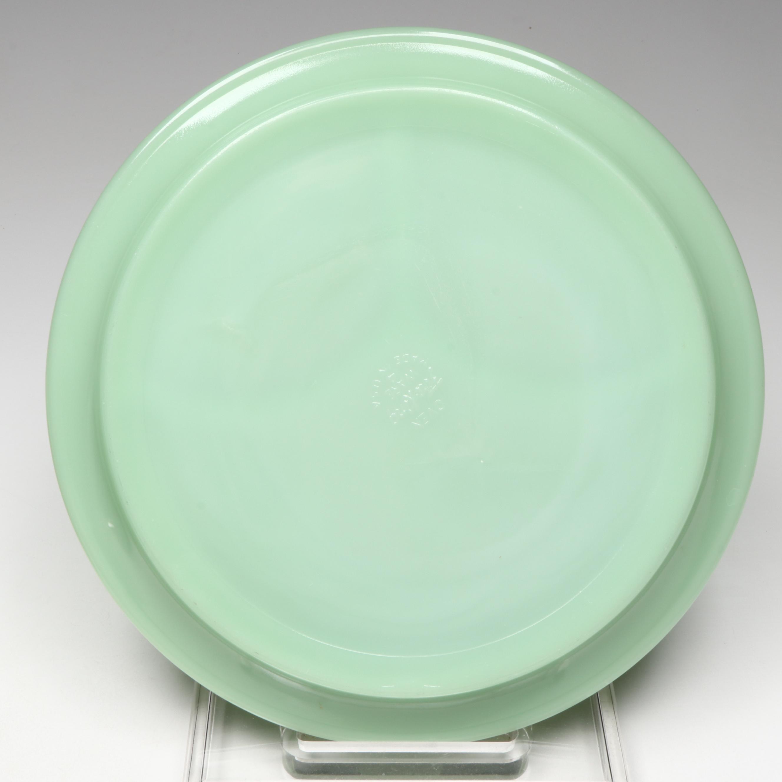 Anchor Hocking Fire-King Jadeite Glass Grill Plates, Mid to Late 20th Century