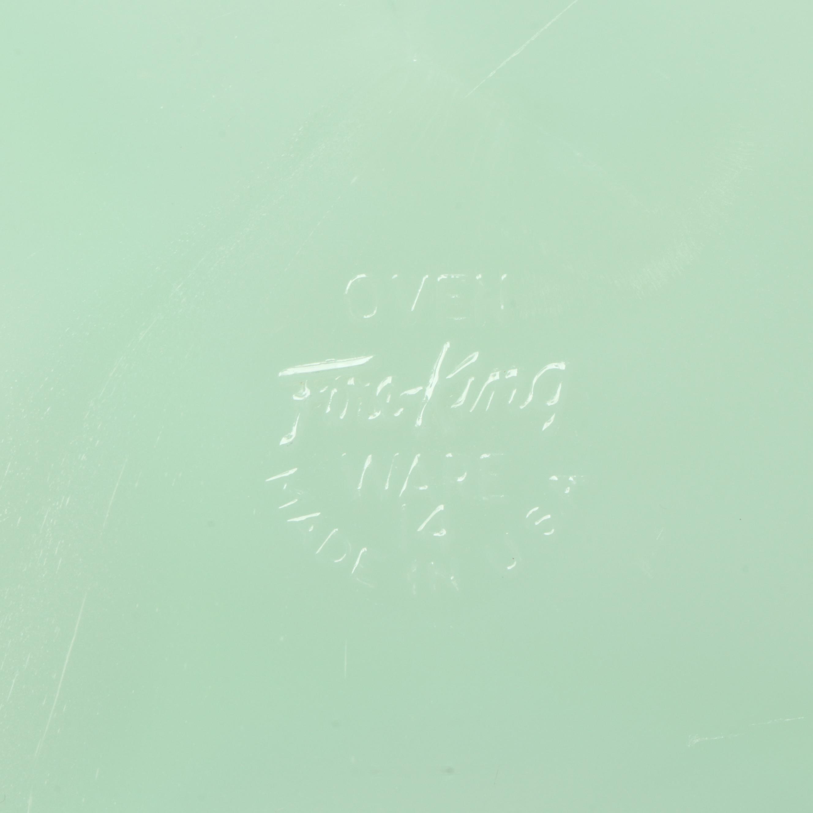 Anchor Hocking Fire-King Jadeite Glass Grill Plates, Mid to Late 20th Century