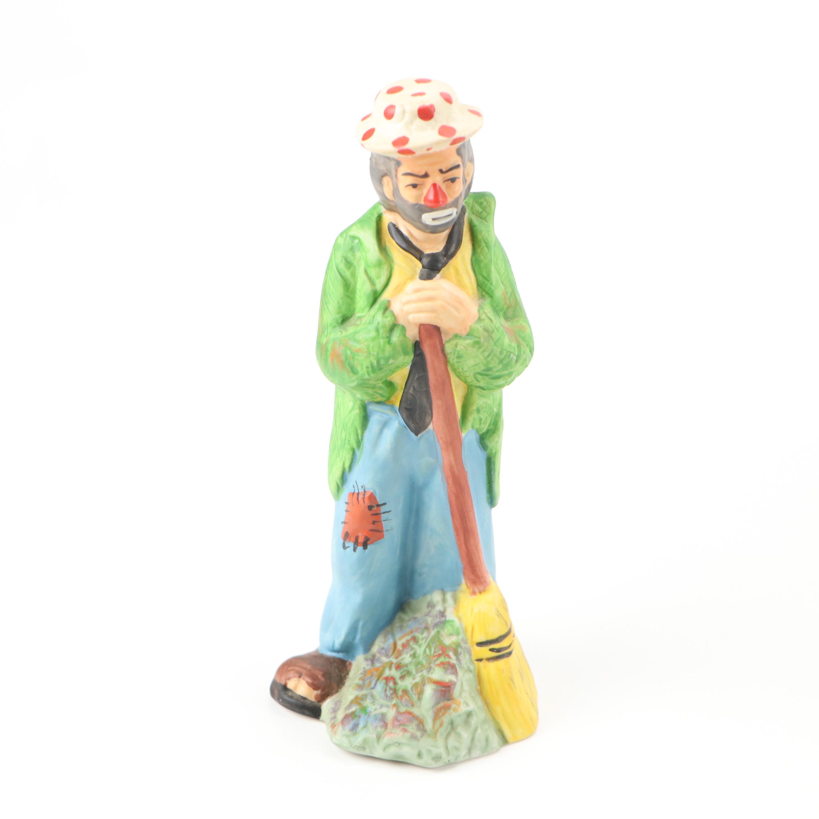 Flambro Emmett Kelly Jr. Clown Figurine and Dynasty Doll Collection Doll