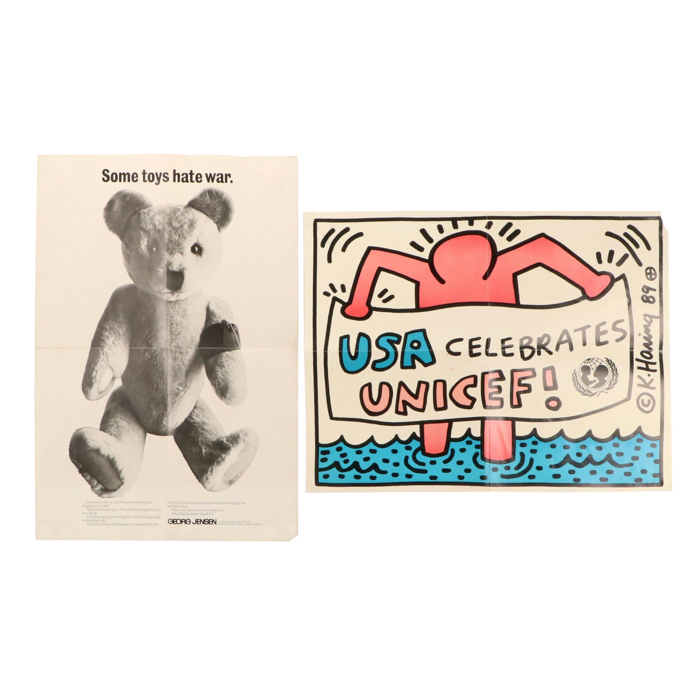 After Keith Haring Offset Poster "USA Celebrate UNICEF!", More