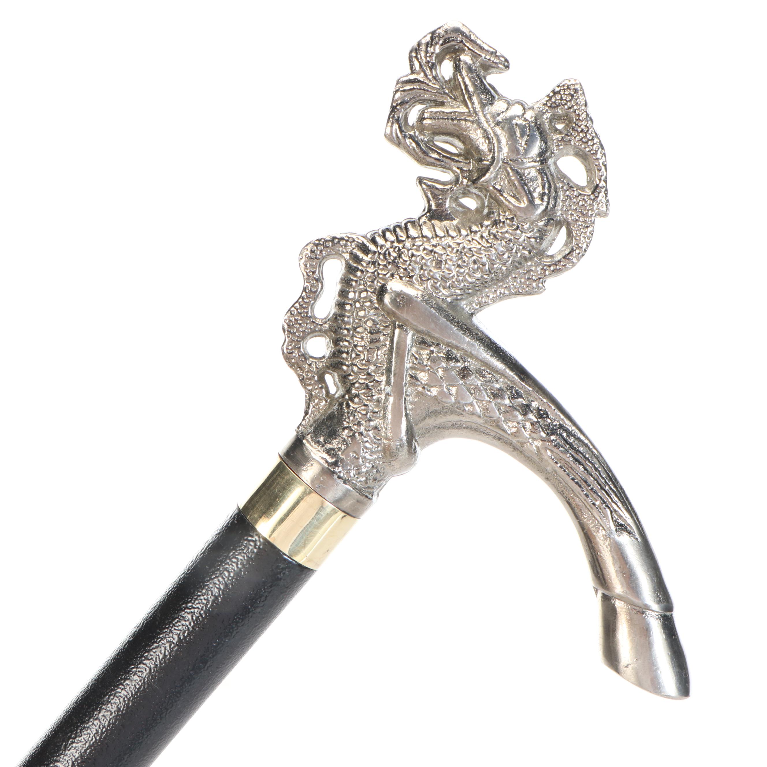 Hippocampi and Hoof-Handled Sword Cane