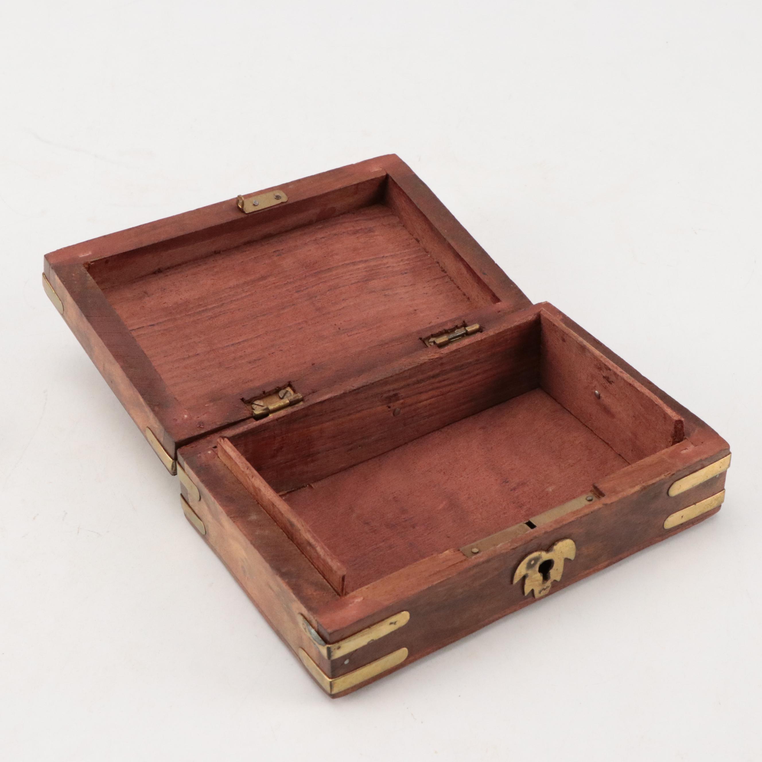 Indian Style Rosewood and Metal with Other Boxes and Décor, 20th Century