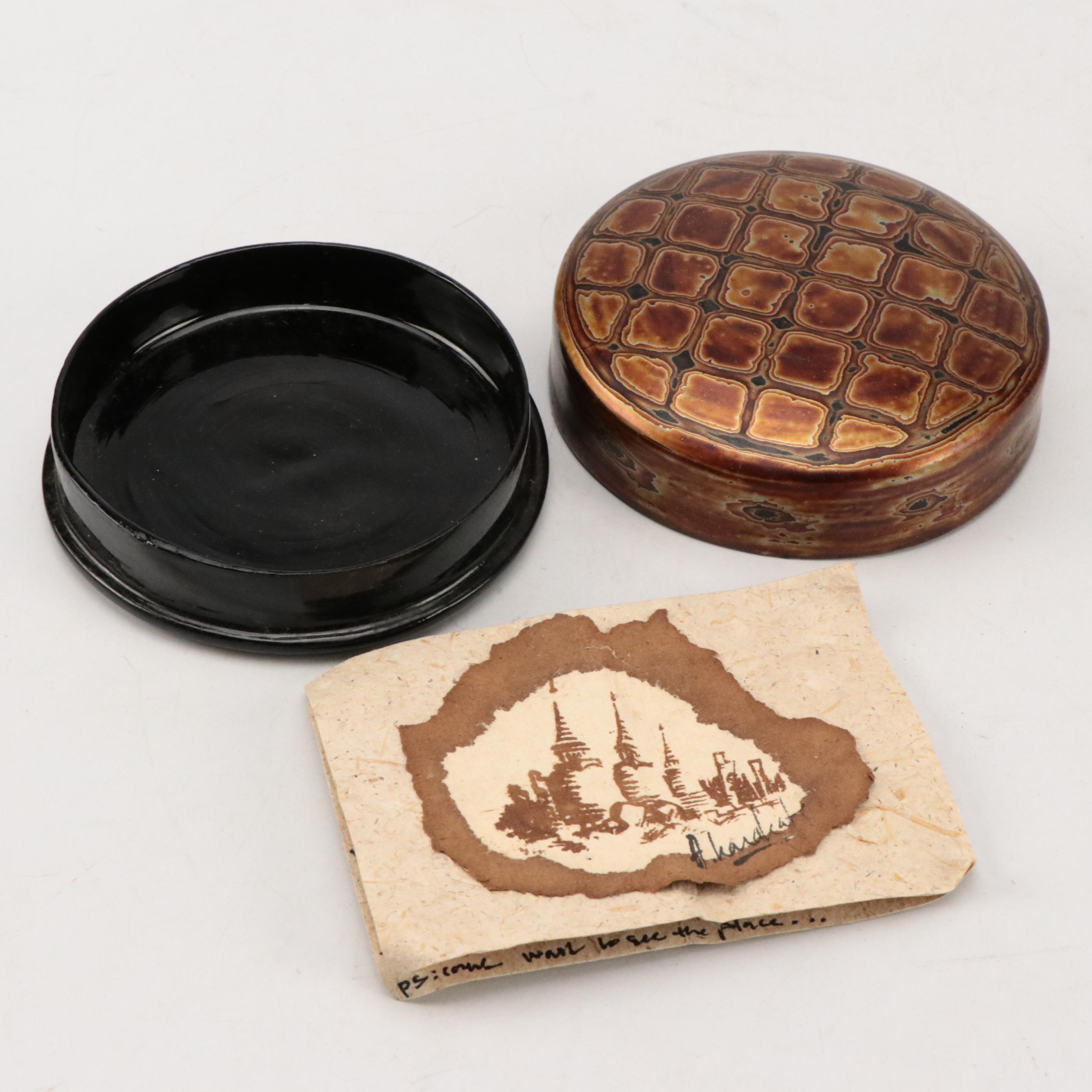 Indian Style Rosewood and Metal with Other Boxes and Décor, 20th Century