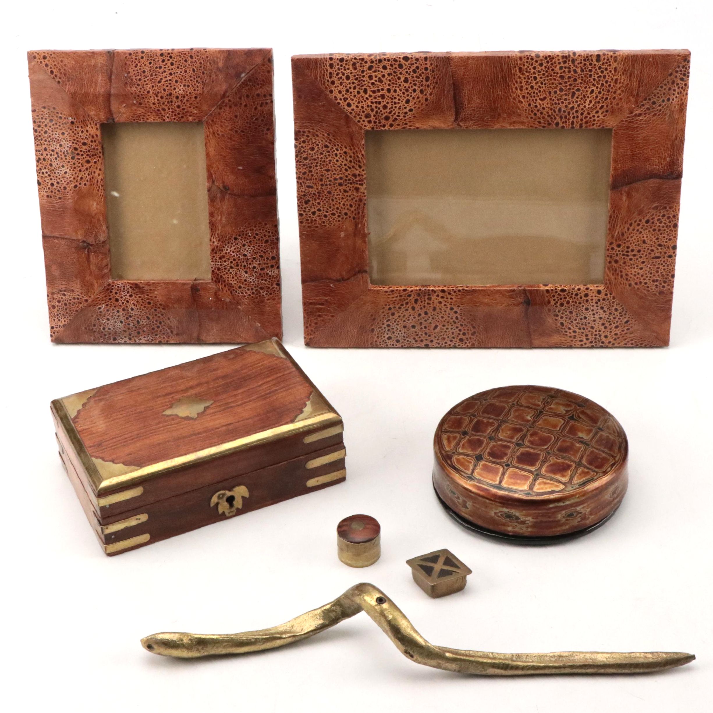 Indian Style Rosewood and Metal with Other Boxes and Décor, 20th Century