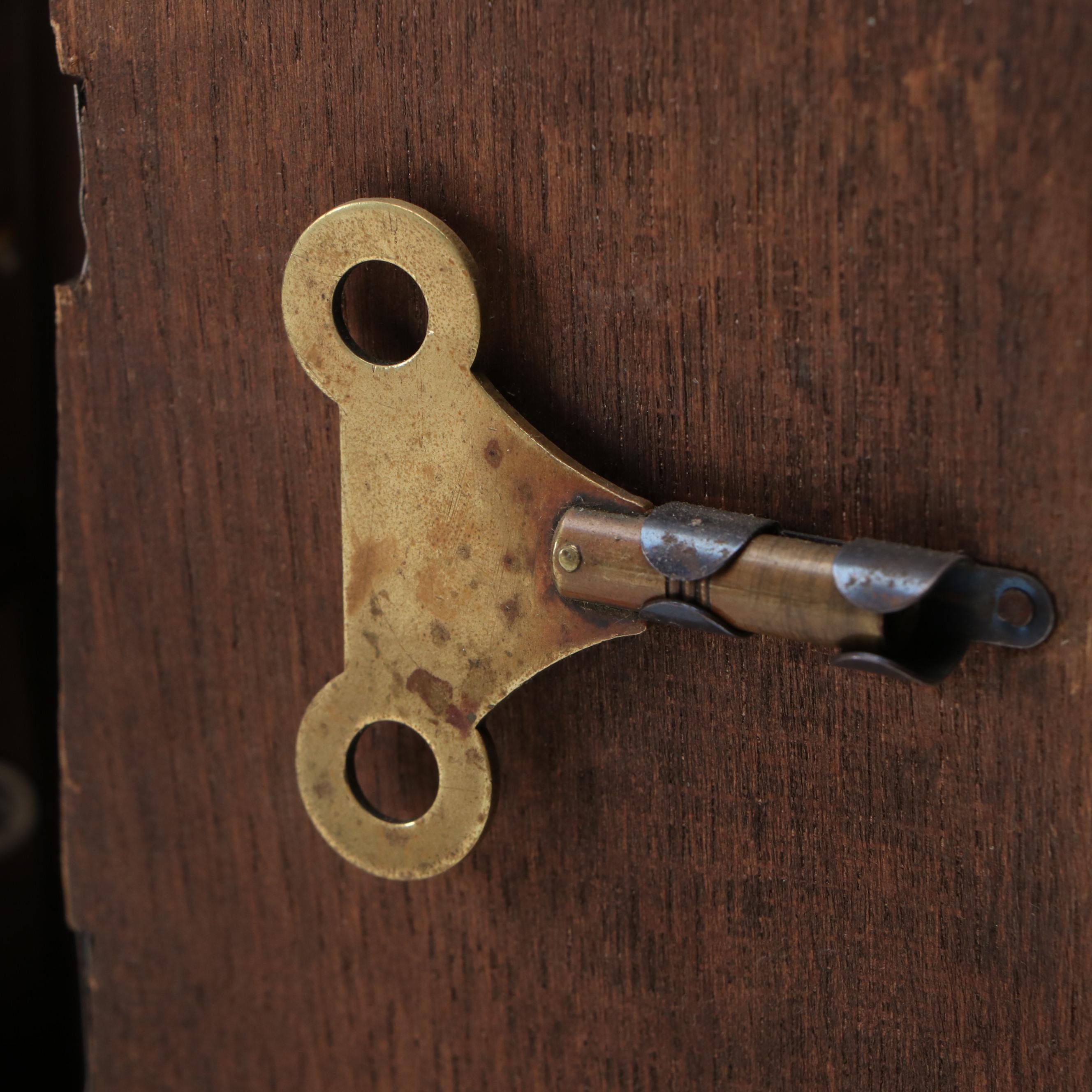 Junghans German Oak Mantel Clock with Mid Century Modern Style Weather Station
