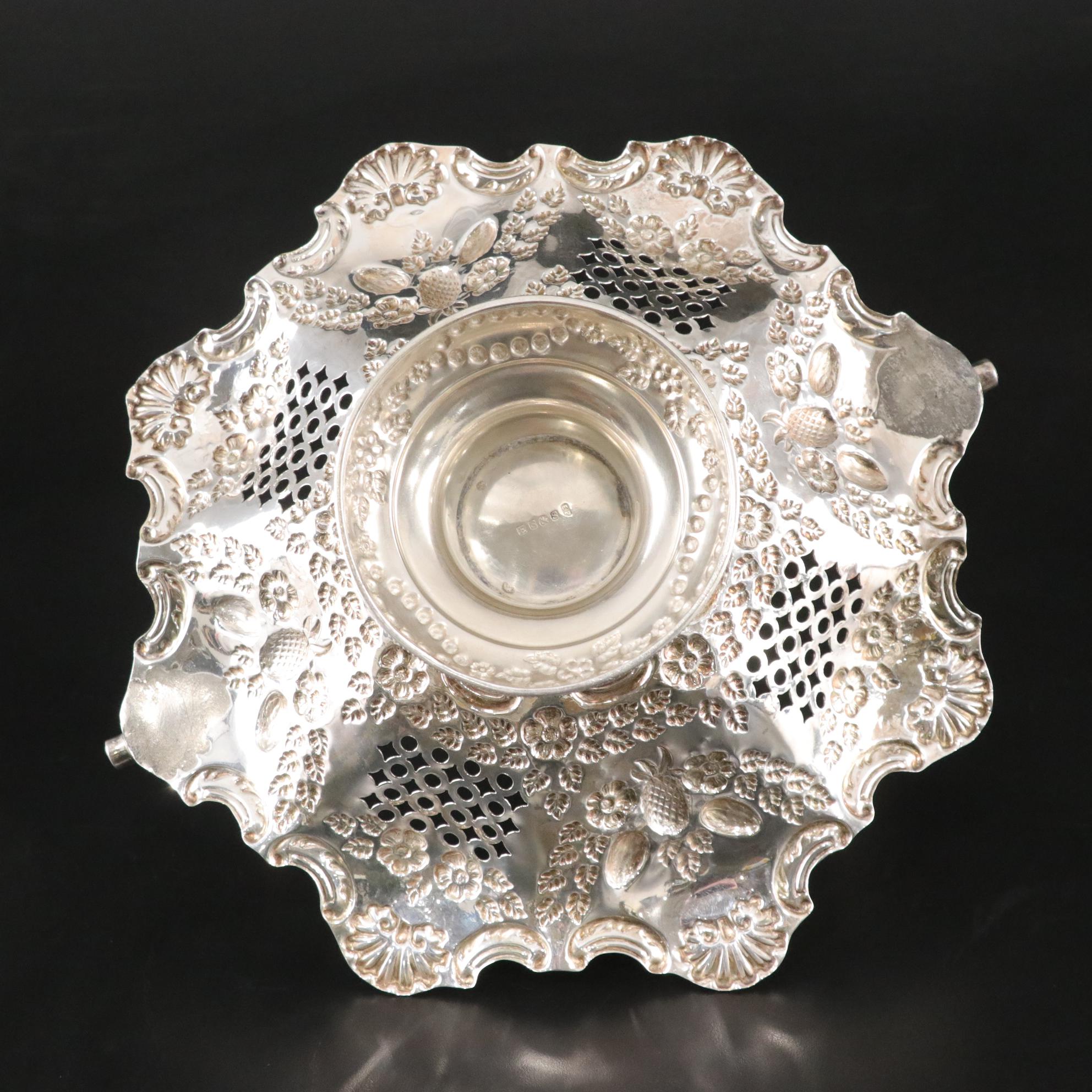 Edward Stillwell & Sons Silver Plate Bride's Basket, Early 20th Century