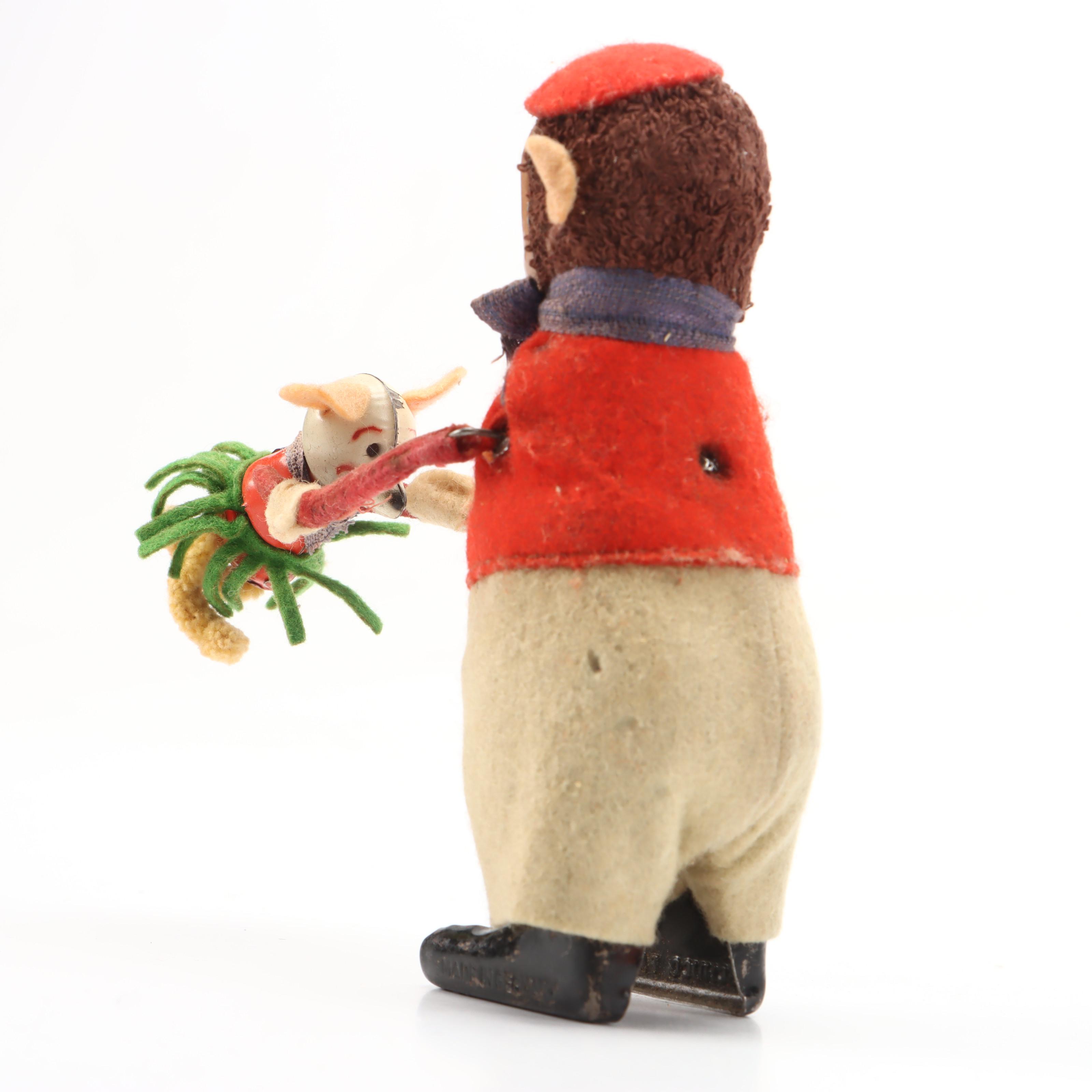 Schuco "Tippy" Scottie Dog with Clown and Other Wind-Up Toys