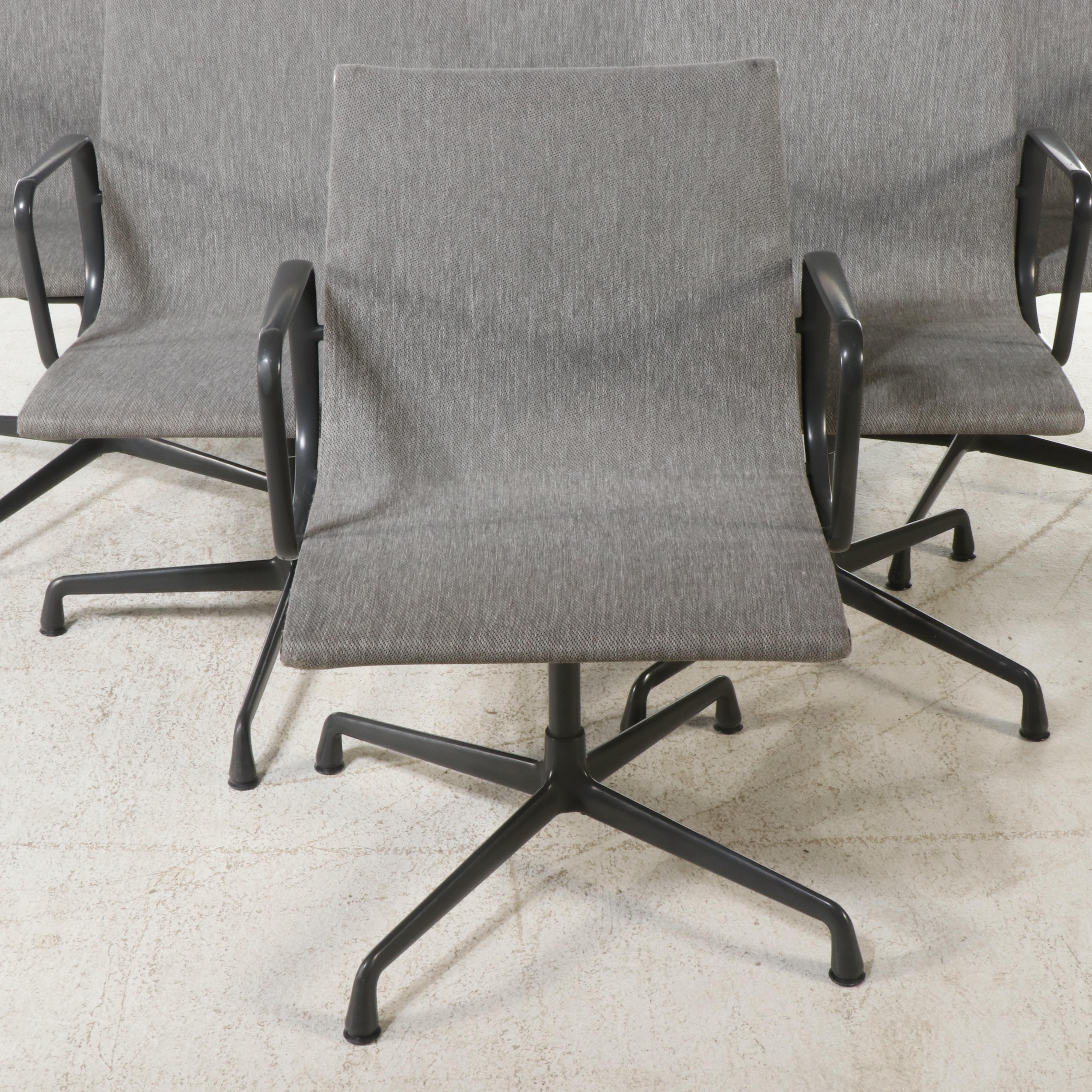 Six Eames for Herman Miller "Aluminum Group" Outdoor Swivel Armchairs