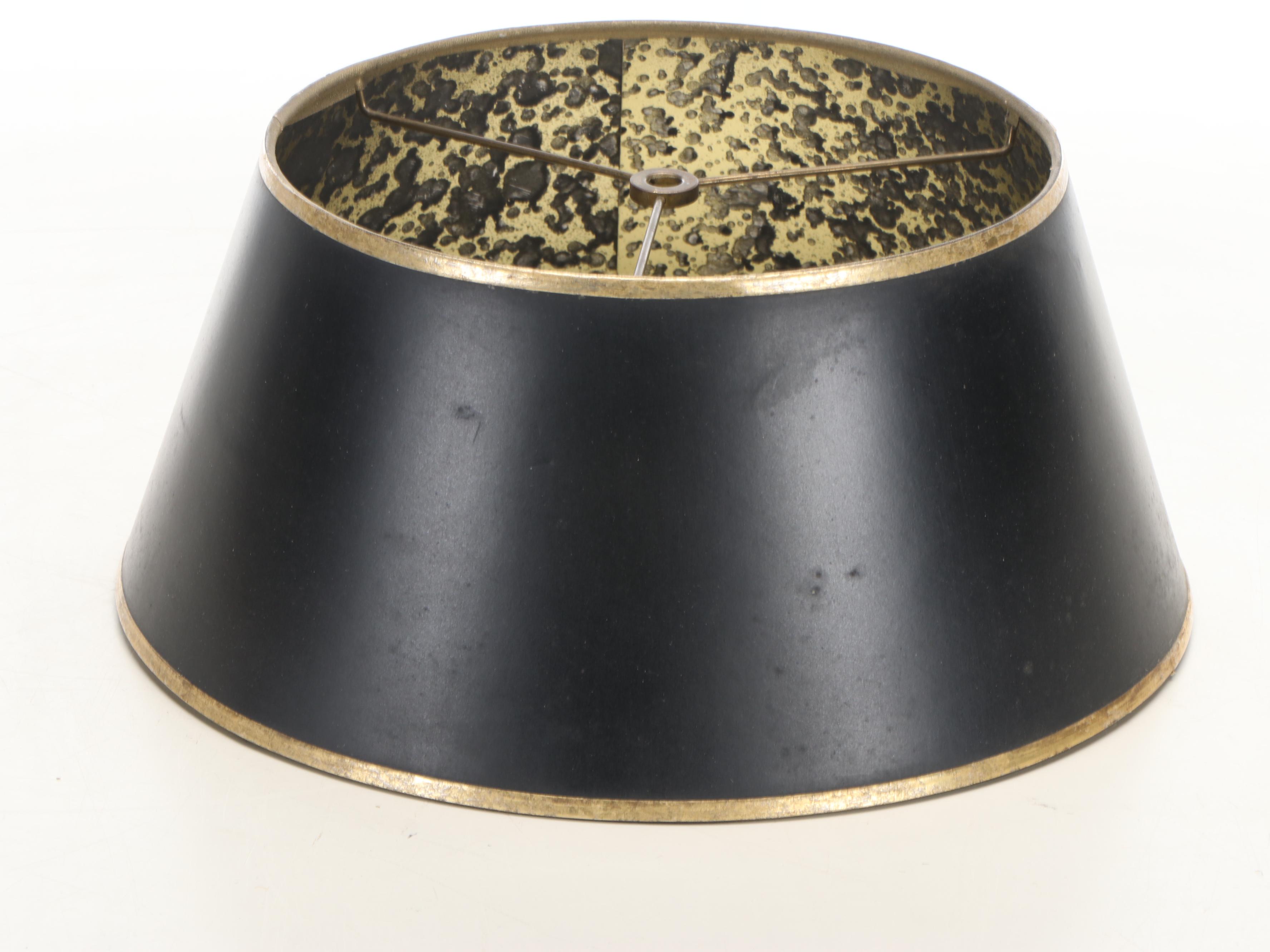 Borghese Rococo Style Ebonized and Giltwood Table Lamp, Mid/Late 20th C.