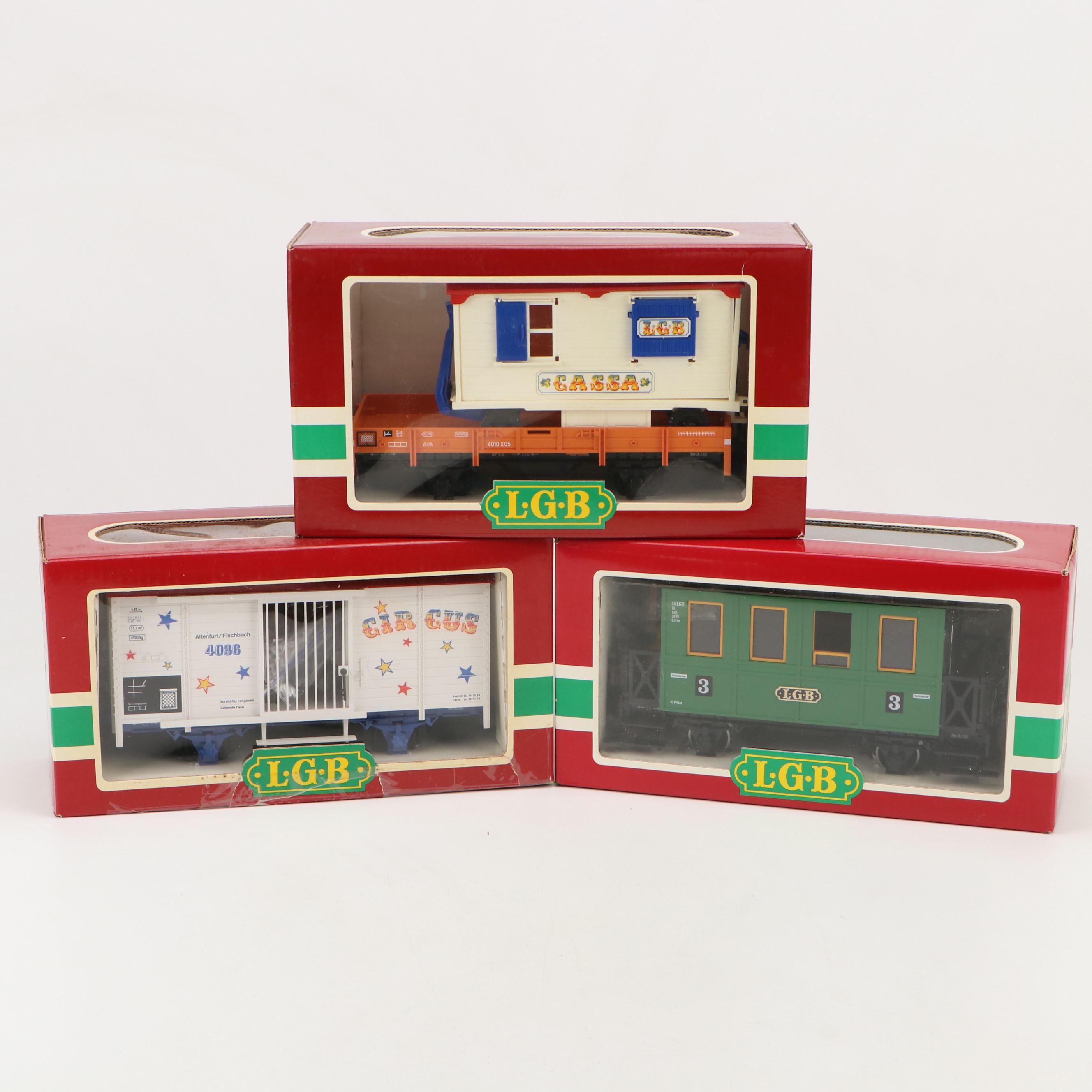 Lehmann-Gross-Bahn Tracks and Train Cars Including Circus Cars