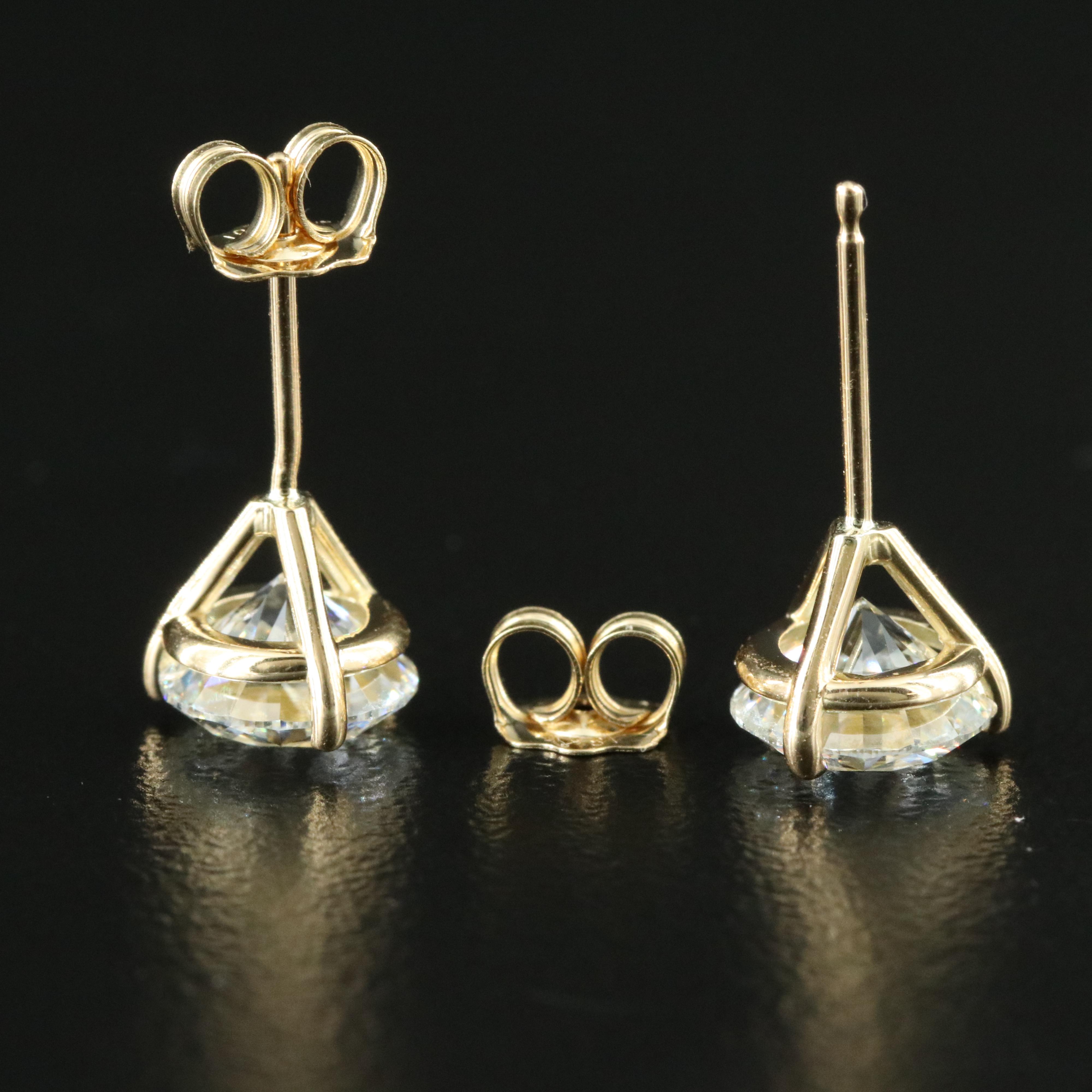 18K 2.44 CTW Lab Grown Diamond Stud Earrings with IGI Reports