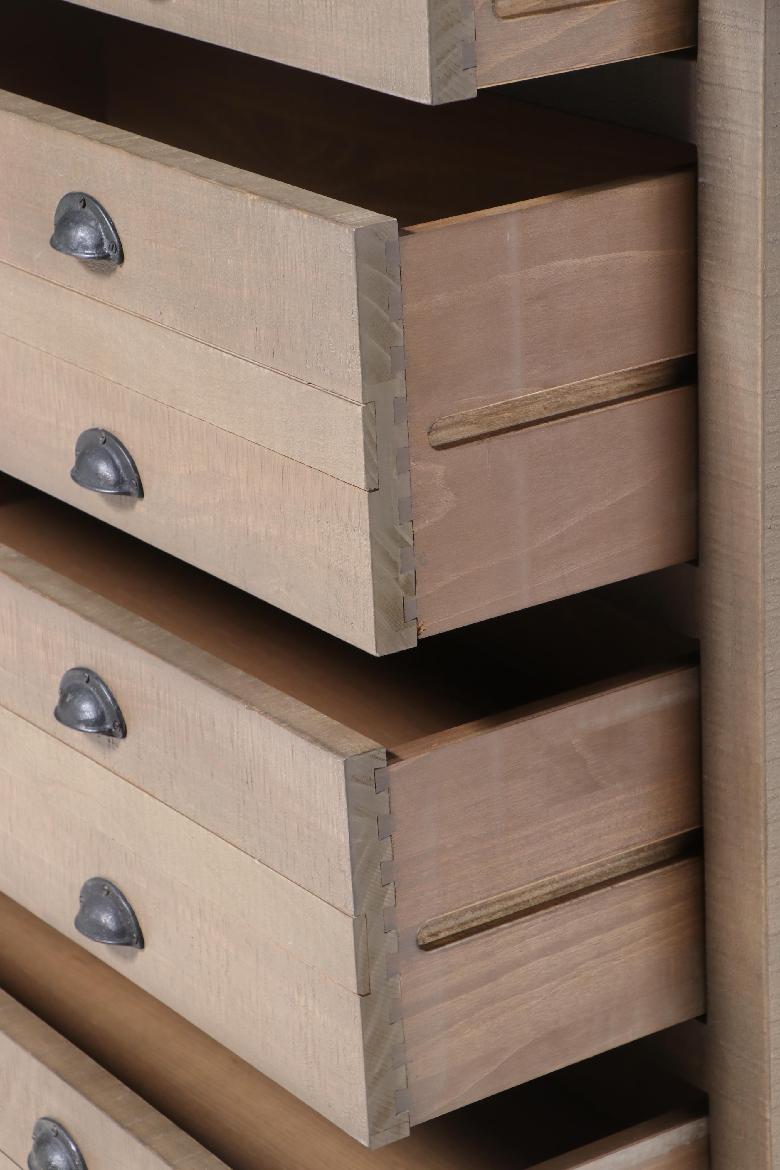 Restoration Hardware "Printmakers" Oak Five-Drawer Chest