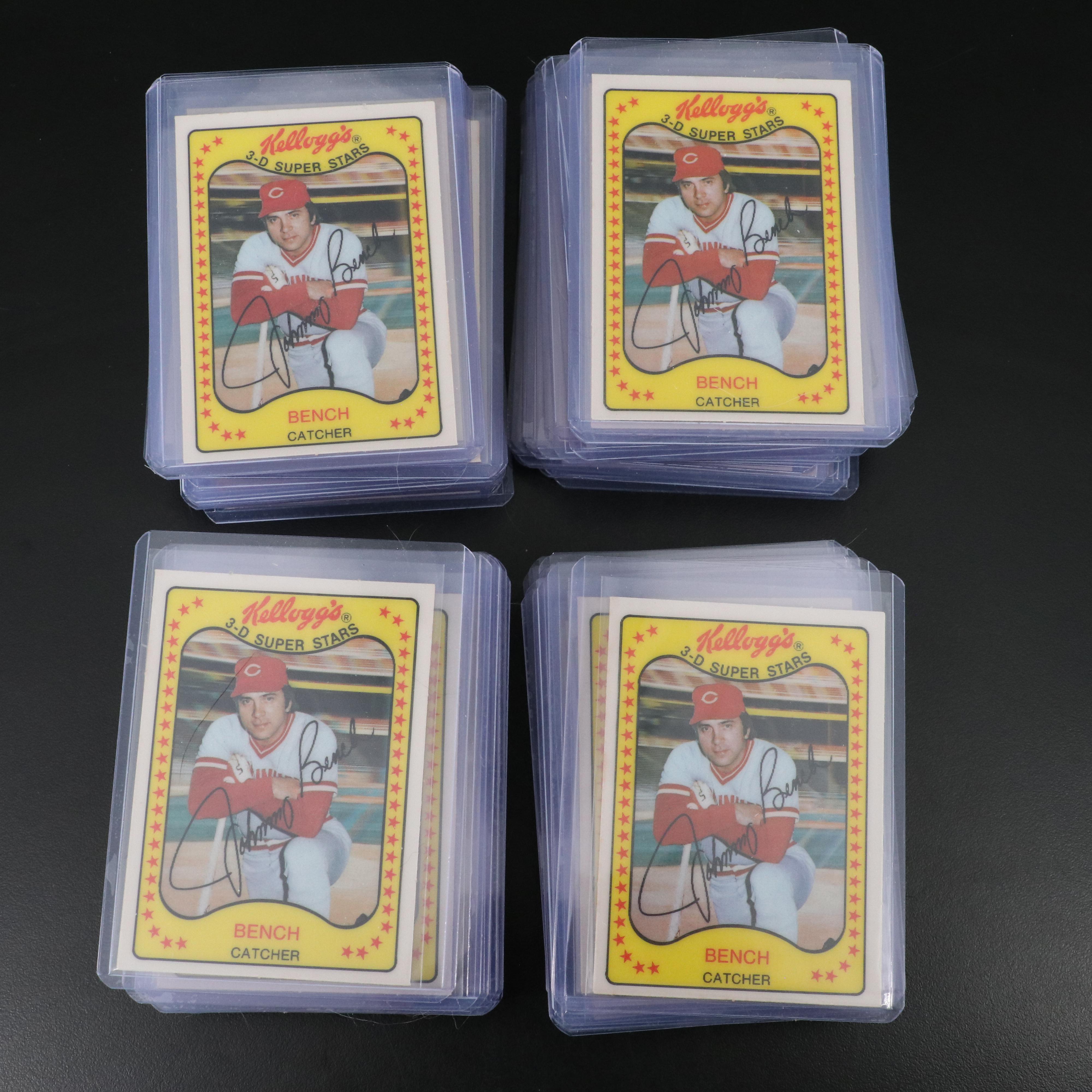 Over 75 1981 Kellogg's Johnny Bench Cincinnati Reds Baseball Cards