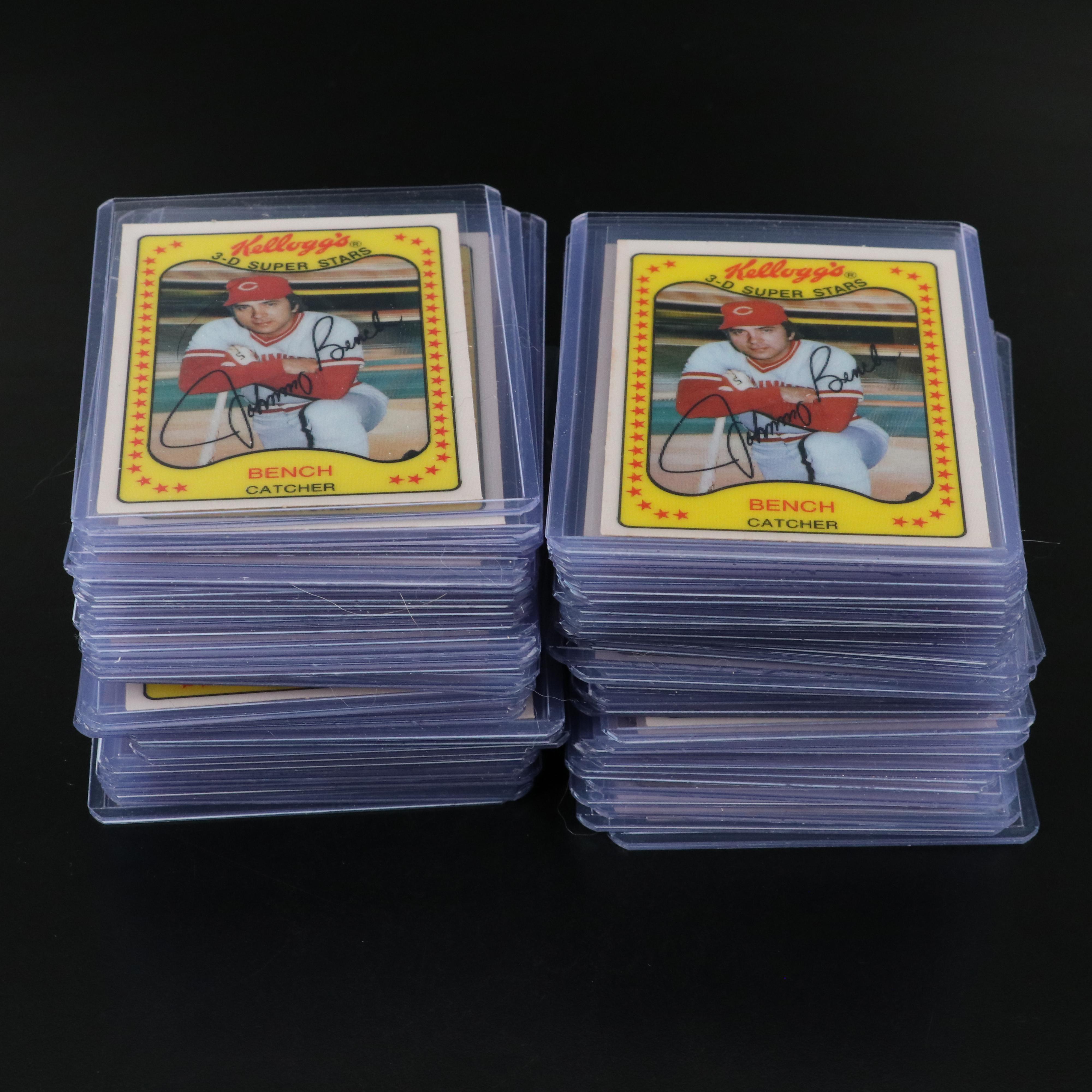 Over 75 1981 Kellogg's Johnny Bench Cincinnati Reds Baseball Cards